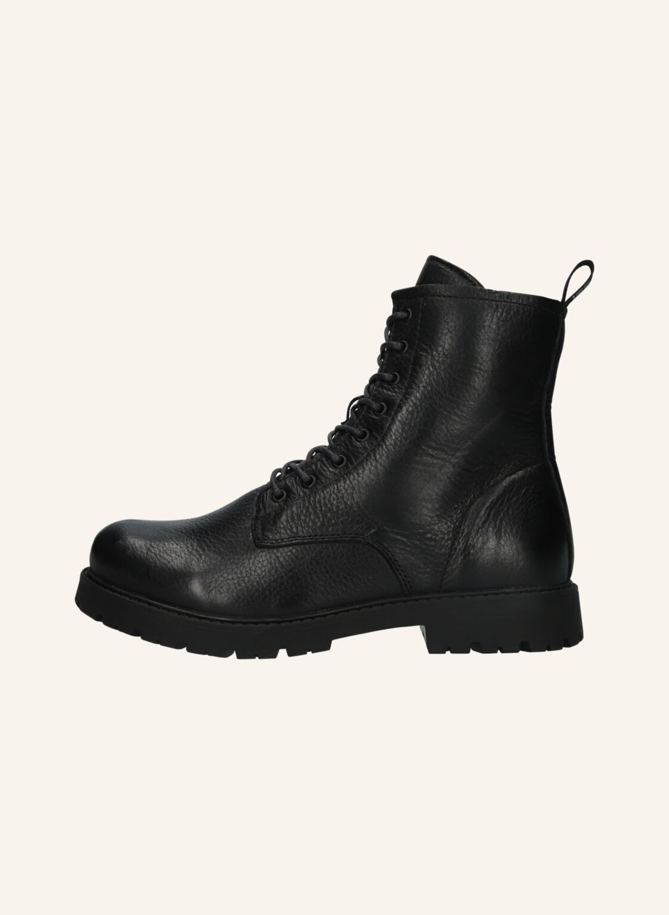 BLACKSTONE Schnürboots: SCHWARZ