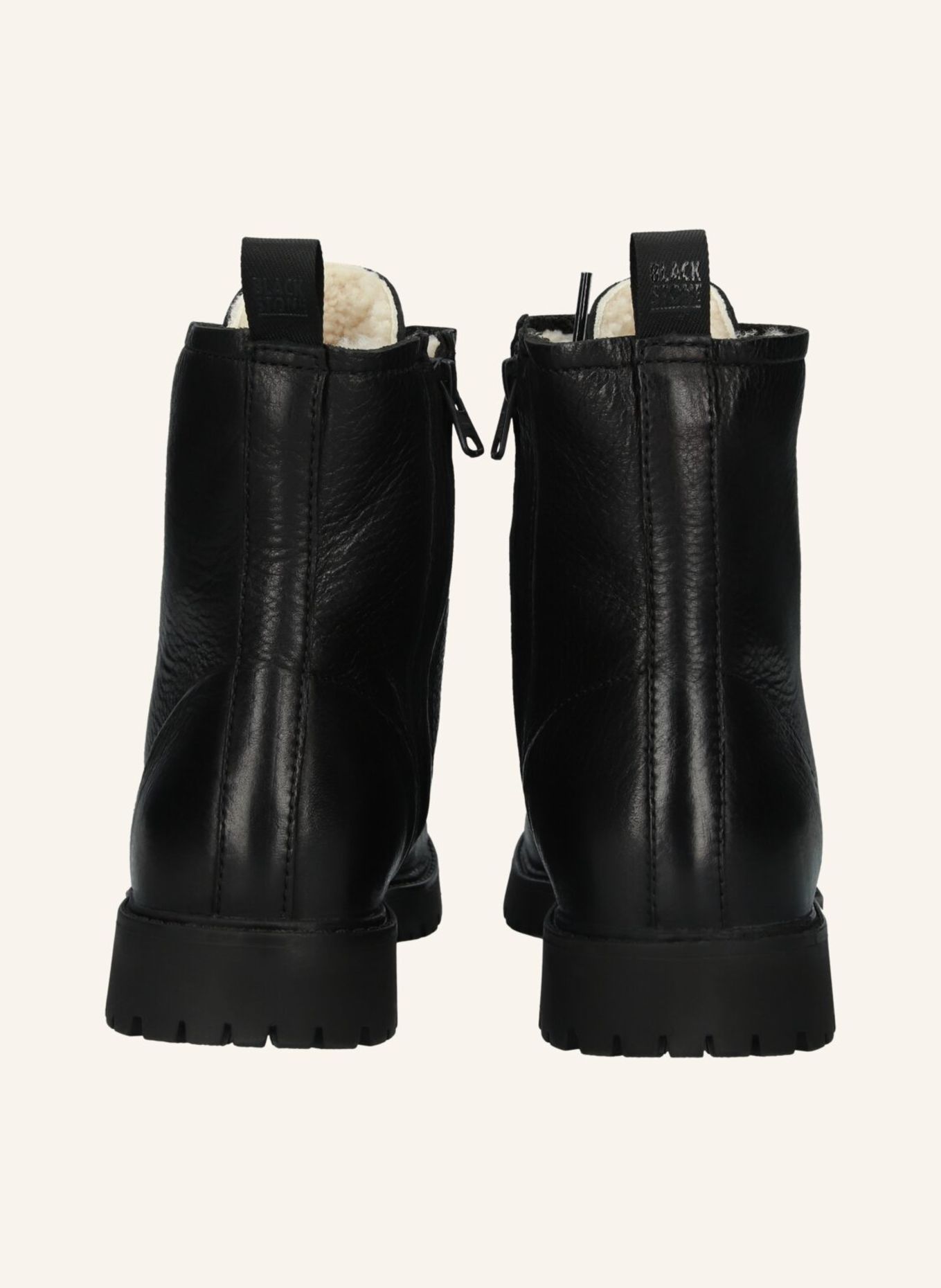 BLACKSTONE Schnürboots: SCHWARZ