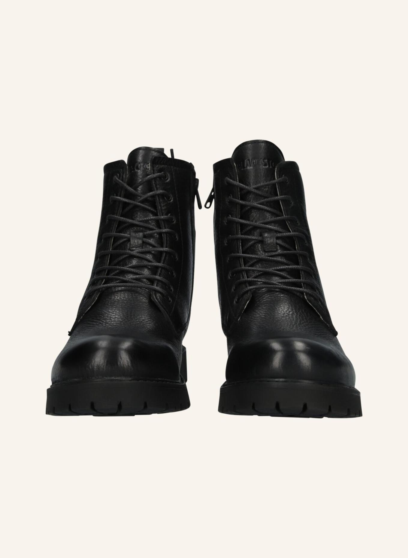 BLACKSTONE Schnürboots: SCHWARZ
