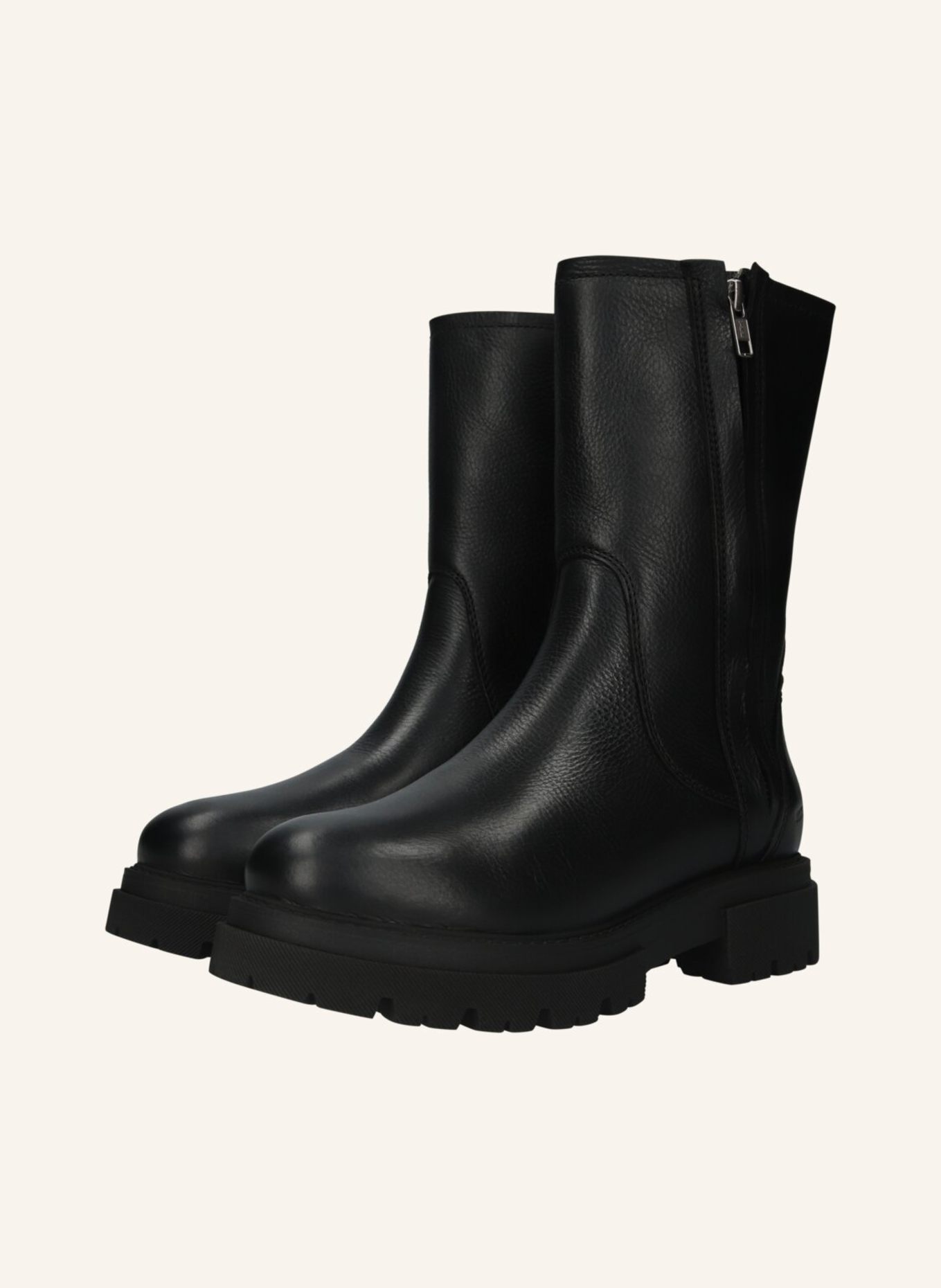 BLACKSTONE Schnürboots: SCHWARZ