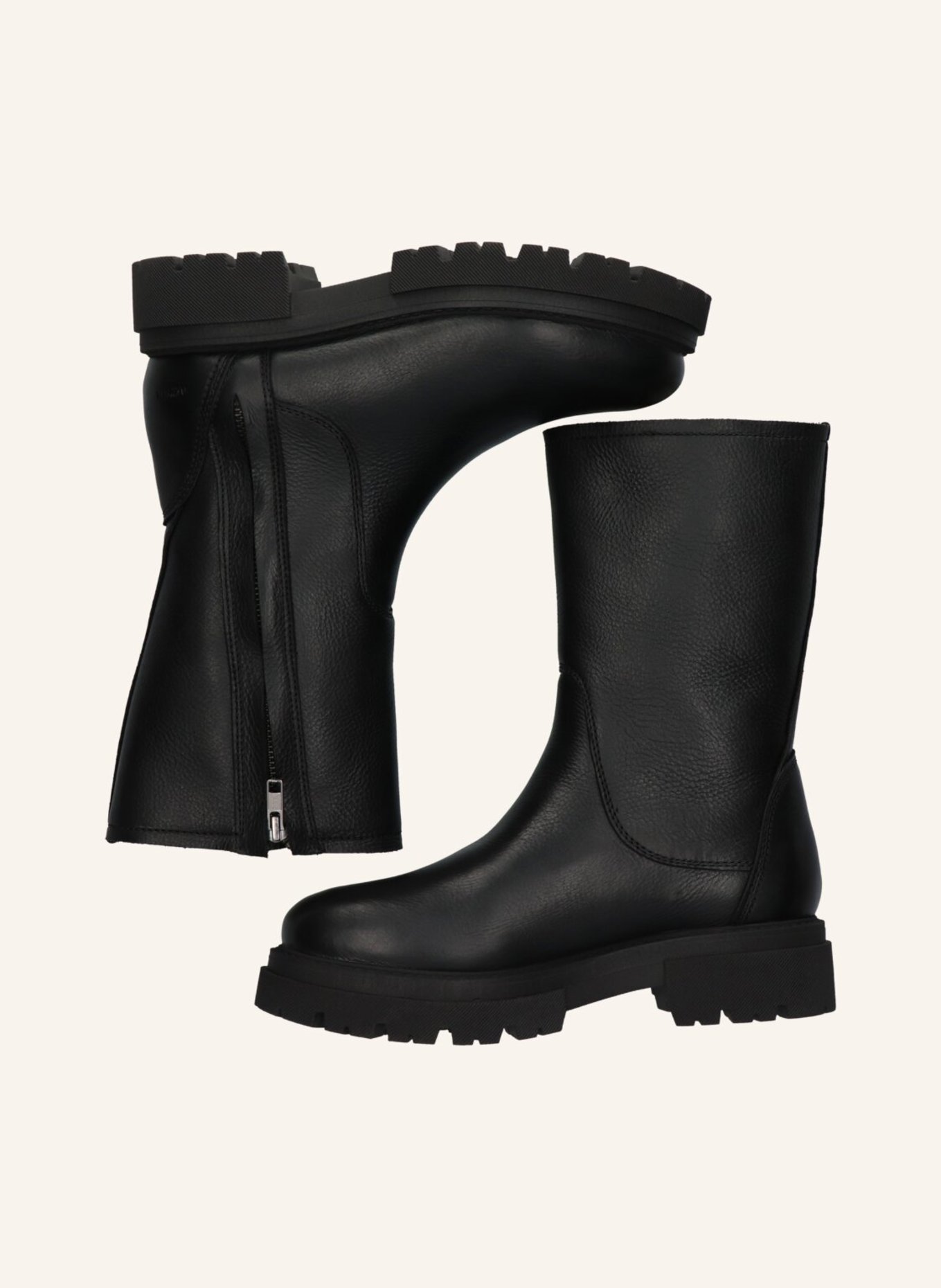 BLACKSTONE Schnürboots: SCHWARZ