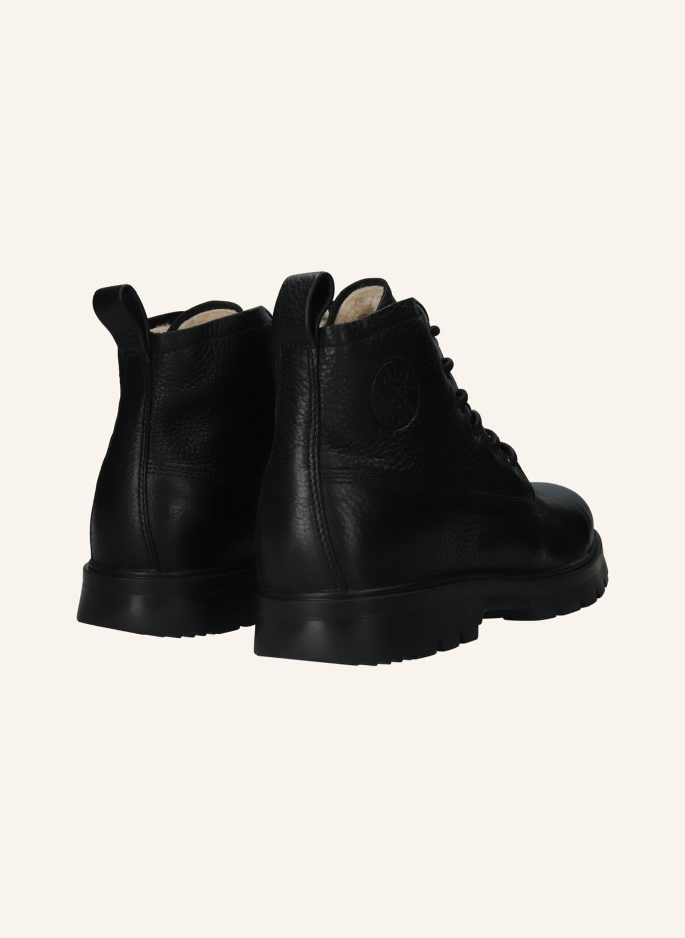 BLACKSTONE Schnürboots: SCHWARZ
