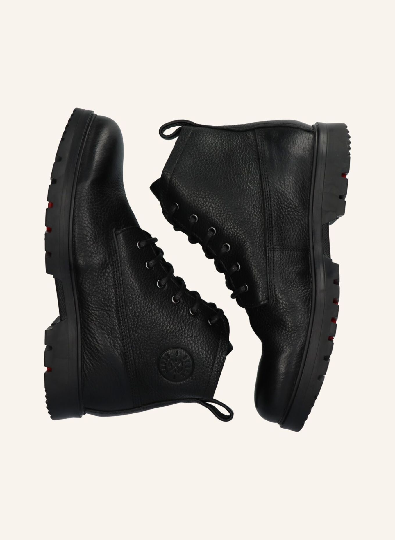 BLACKSTONE Schnürboots: SCHWARZ