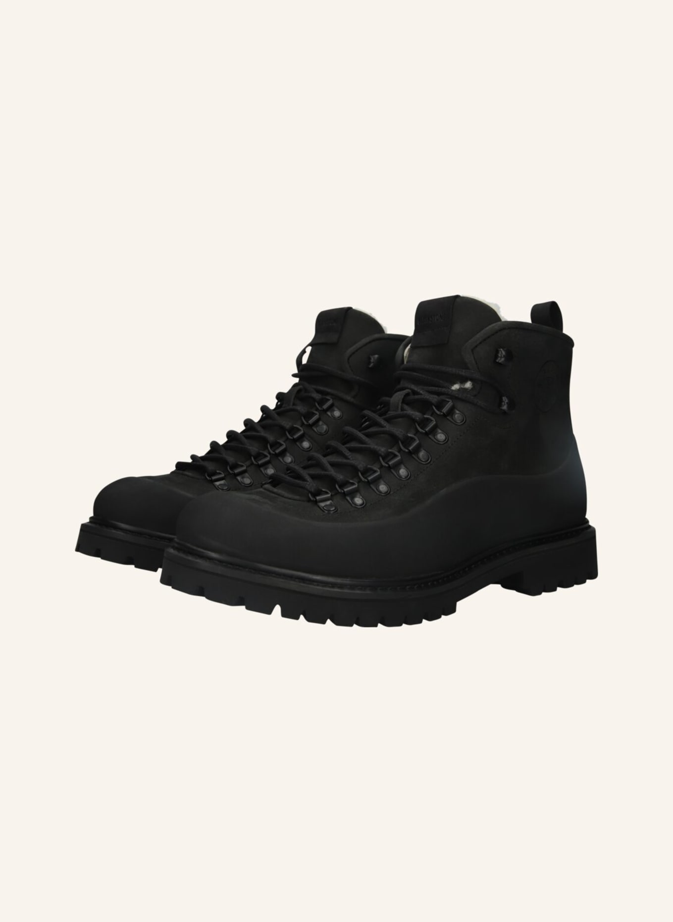 BLACKSTONE Schnürboots: SCHWARZ