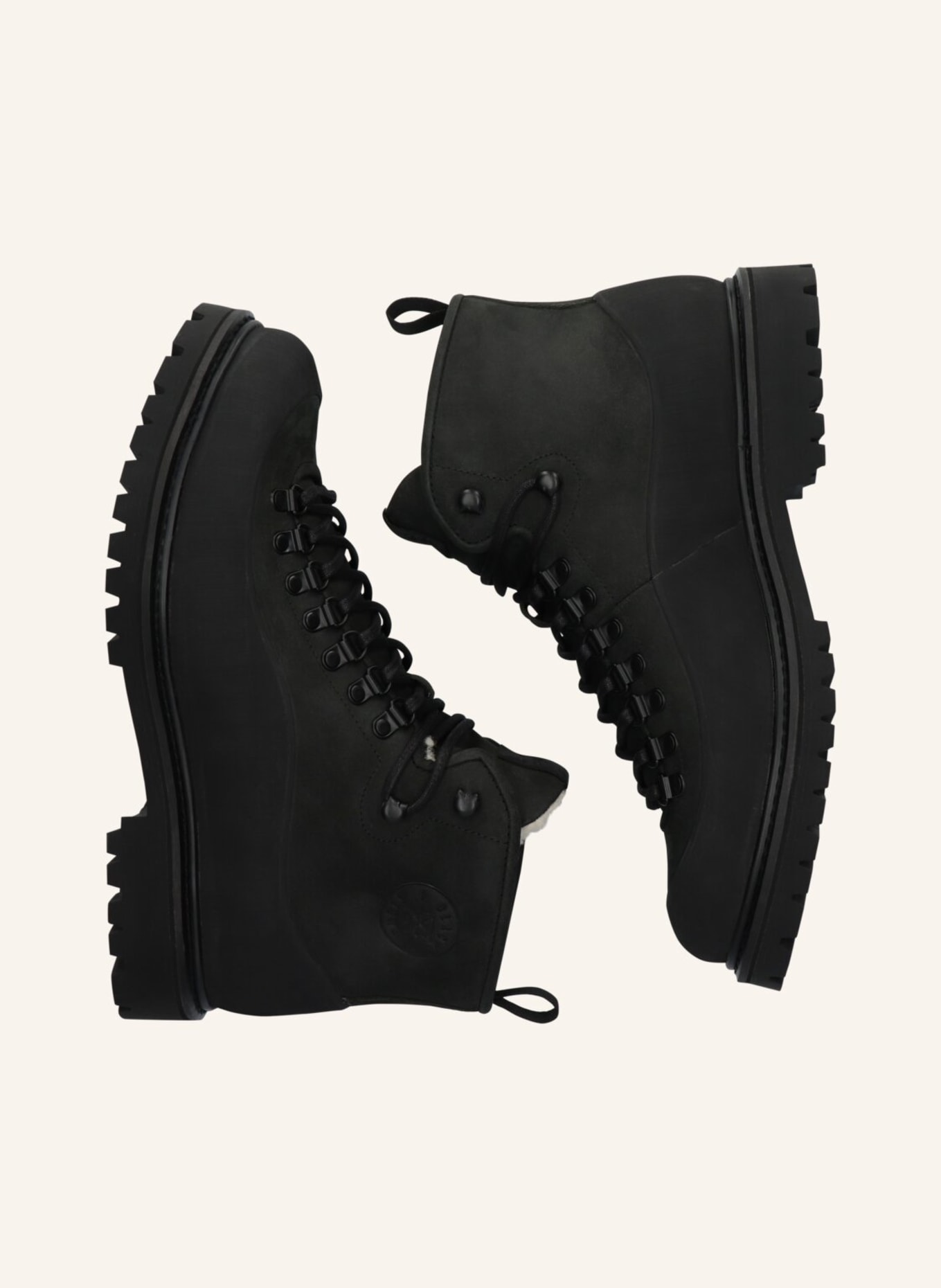 BLACKSTONE Schnürboots: SCHWARZ