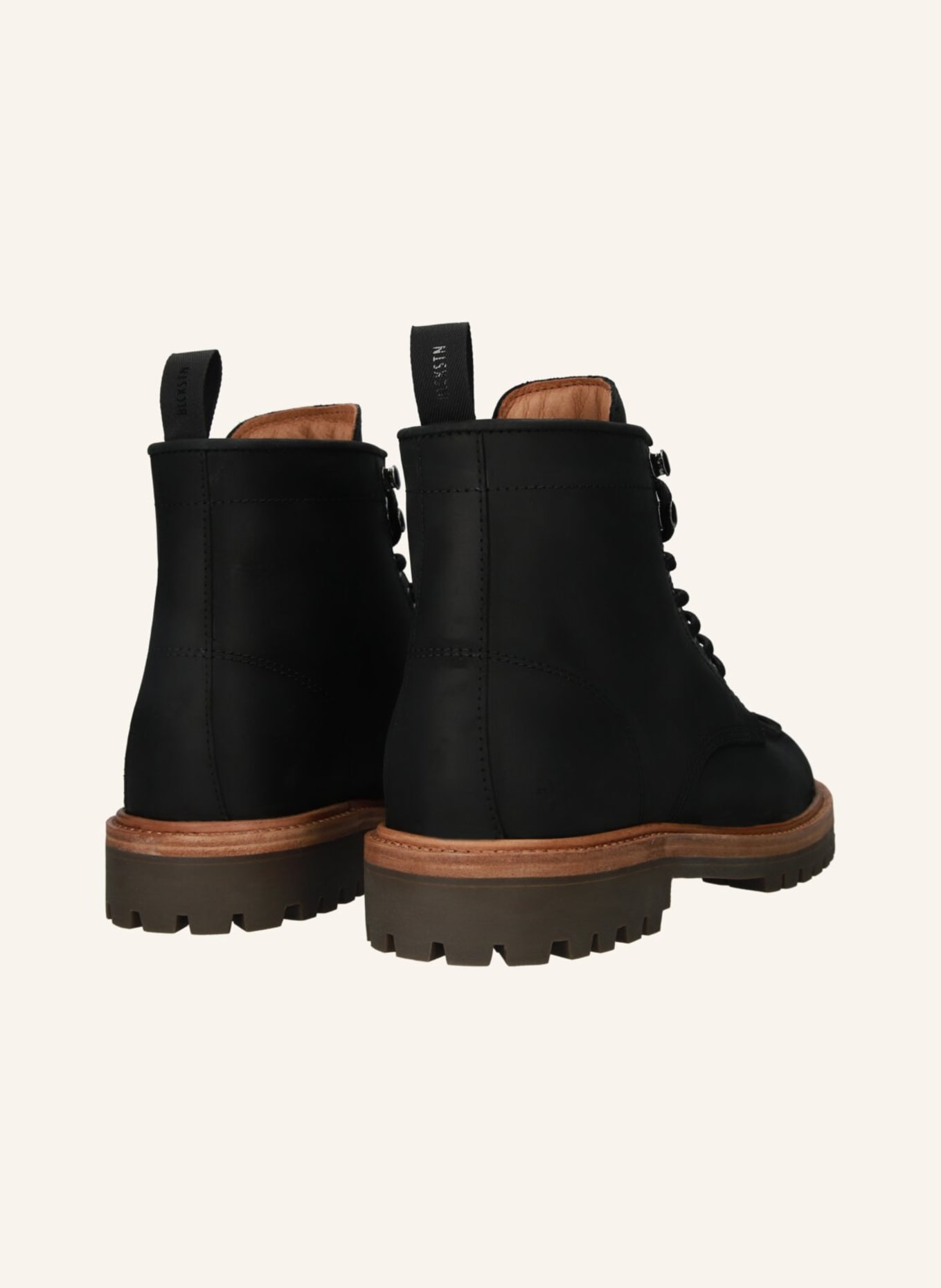 BLACKSTONE Schnürboots: SCHWARZ