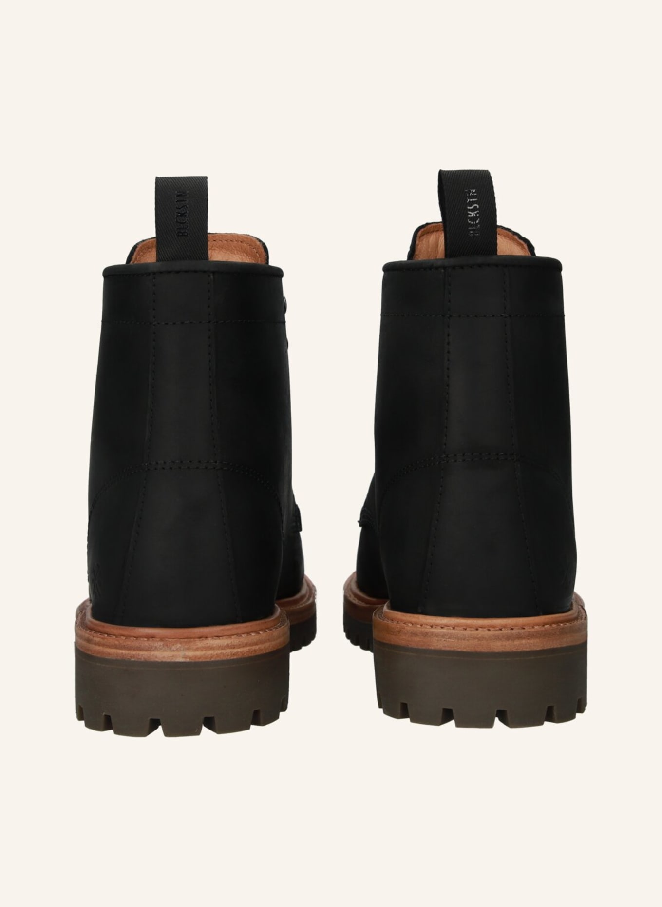 BLACKSTONE Schnürboots: SCHWARZ