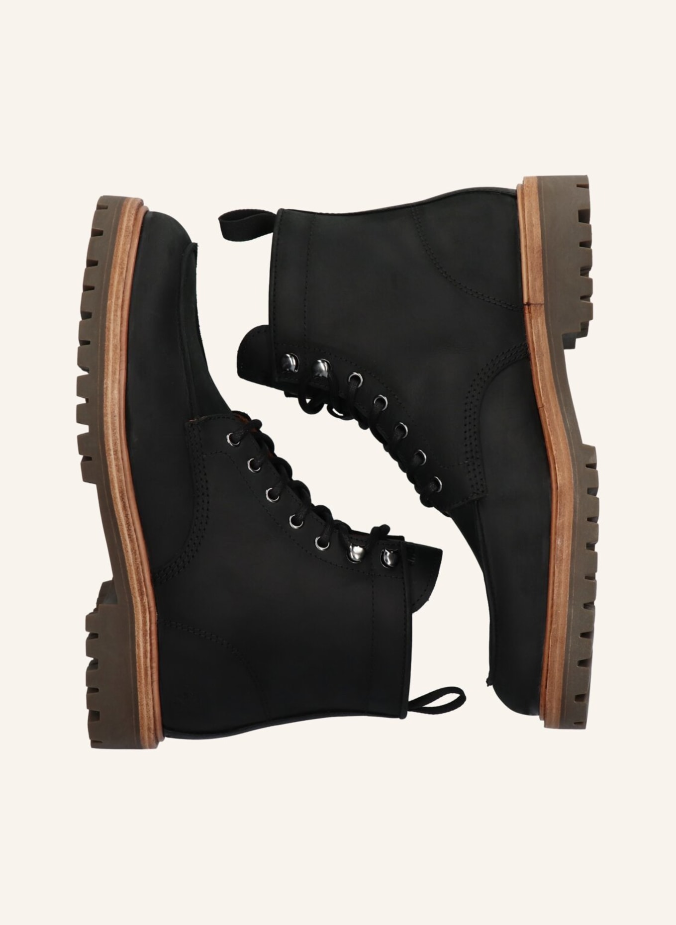 BLACKSTONE Schnürboots: SCHWARZ