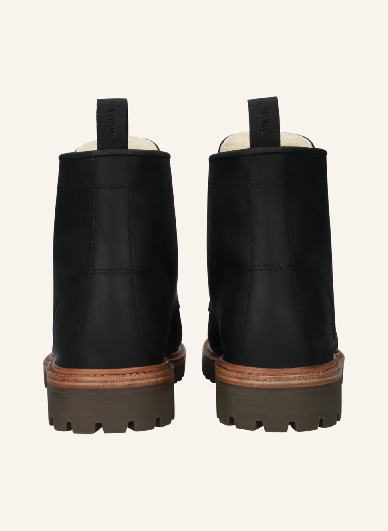 BLACKSTONE Schnürboots: SCHWARZ