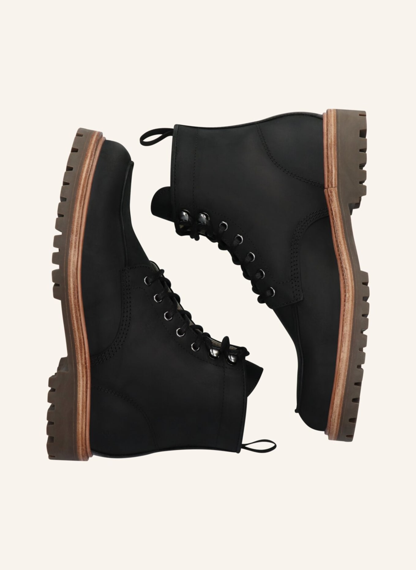 BLACKSTONE Schnürboots: SCHWARZ