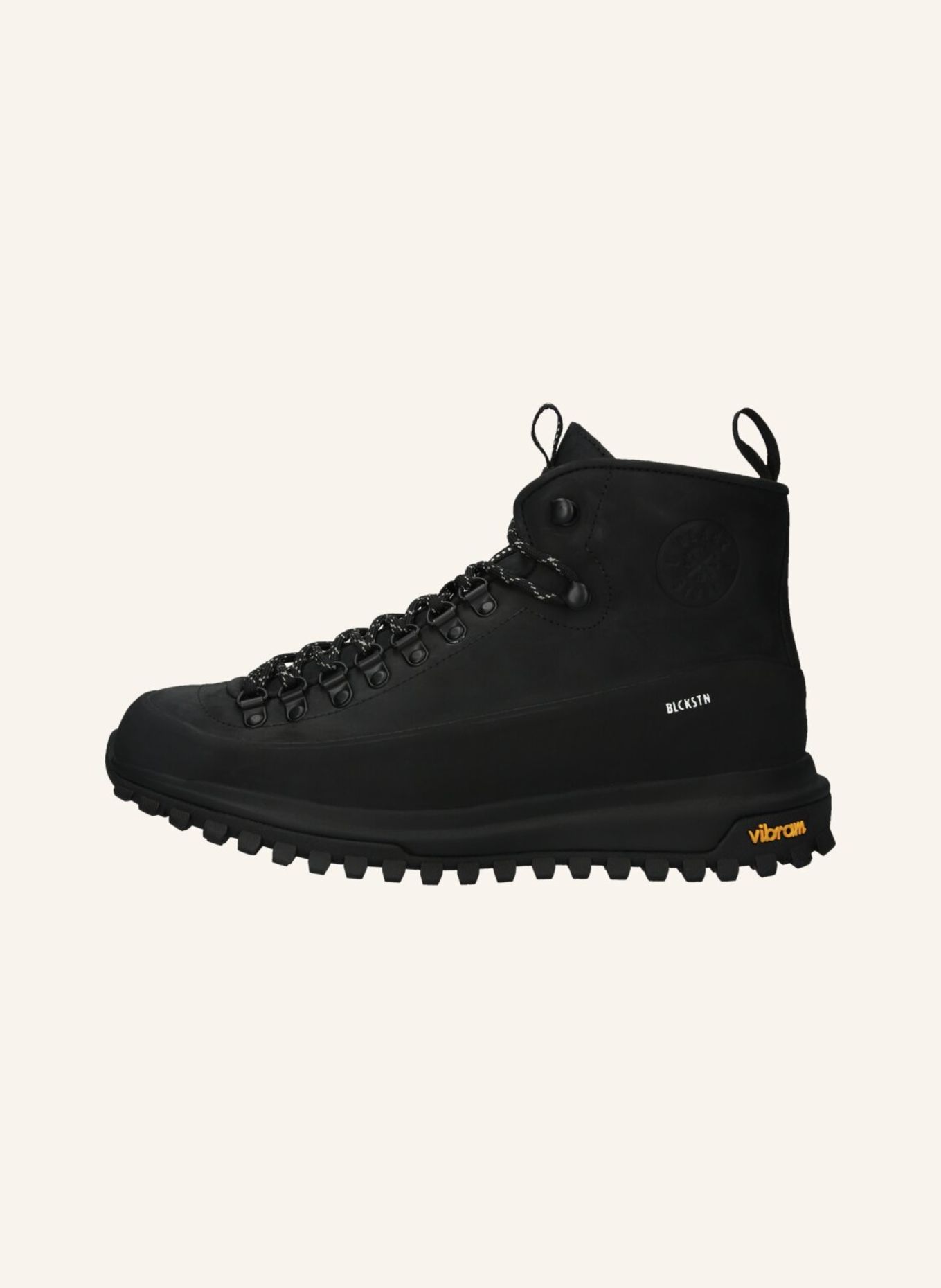 BLACKSTONE Schnürboots: SCHWARZ
