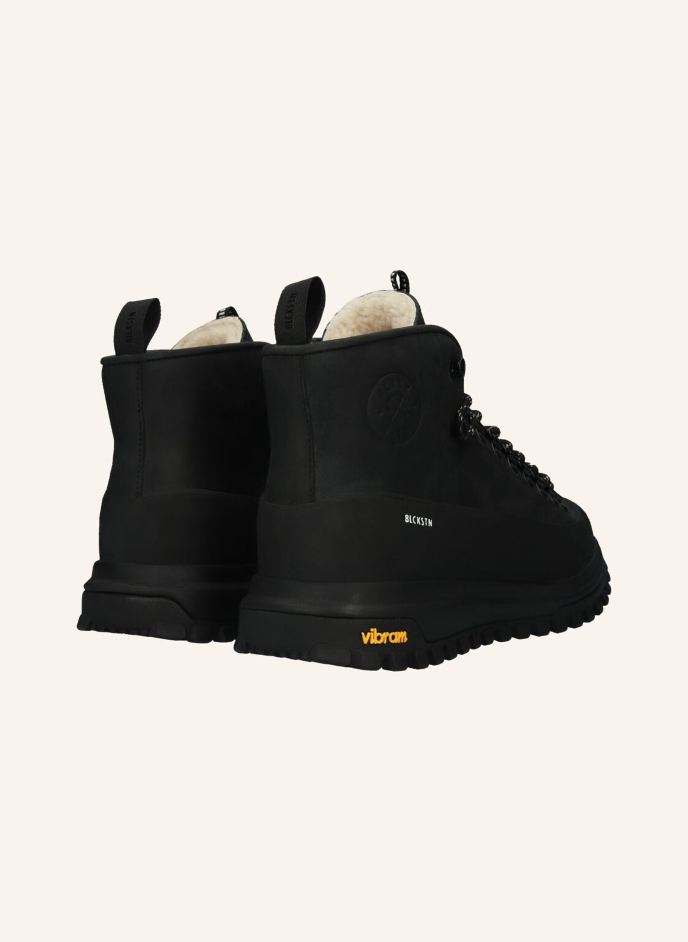 BLACKSTONE Schnürboots: SCHWARZ