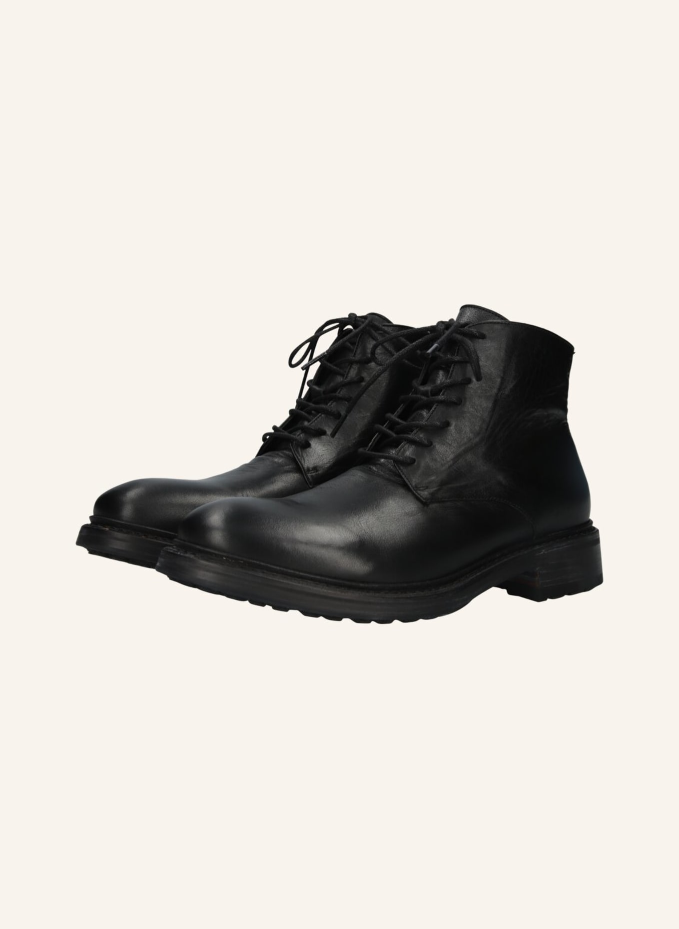 BLACKSTONE Schnürboots: SCHWARZ