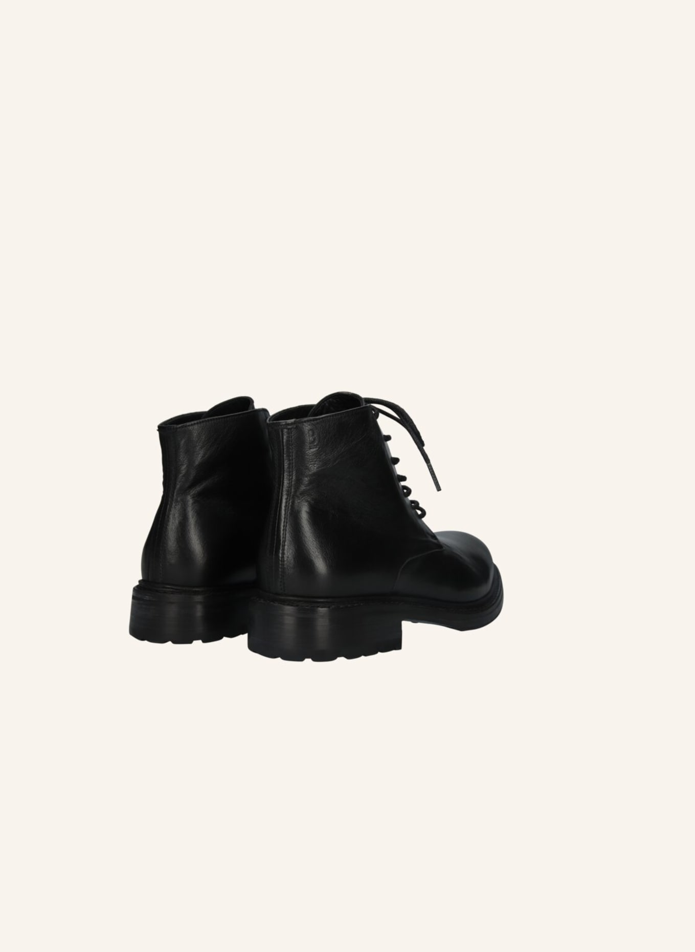 BLACKSTONE Schnürboots: SCHWARZ