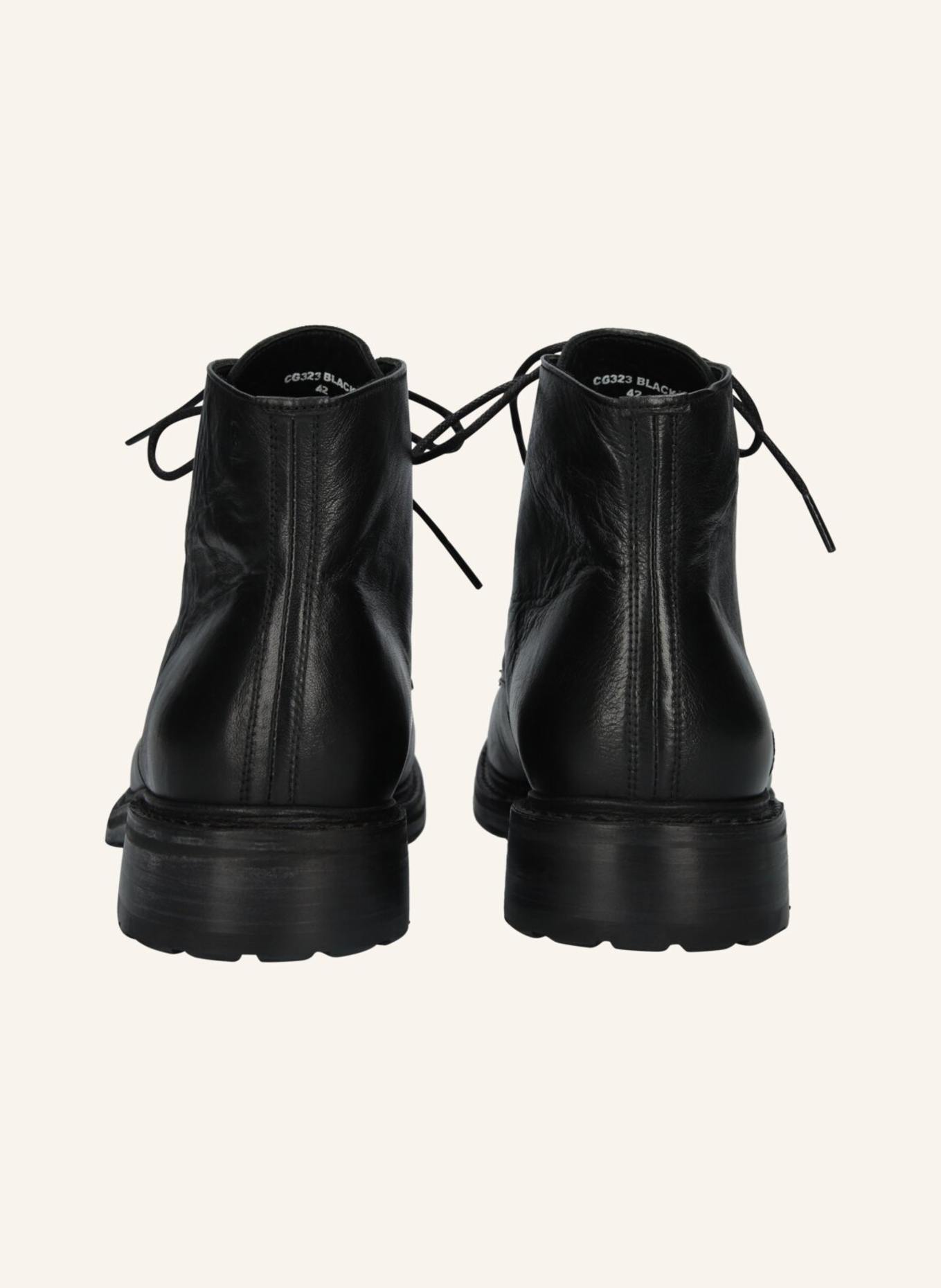 BLACKSTONE Schnürboots: SCHWARZ