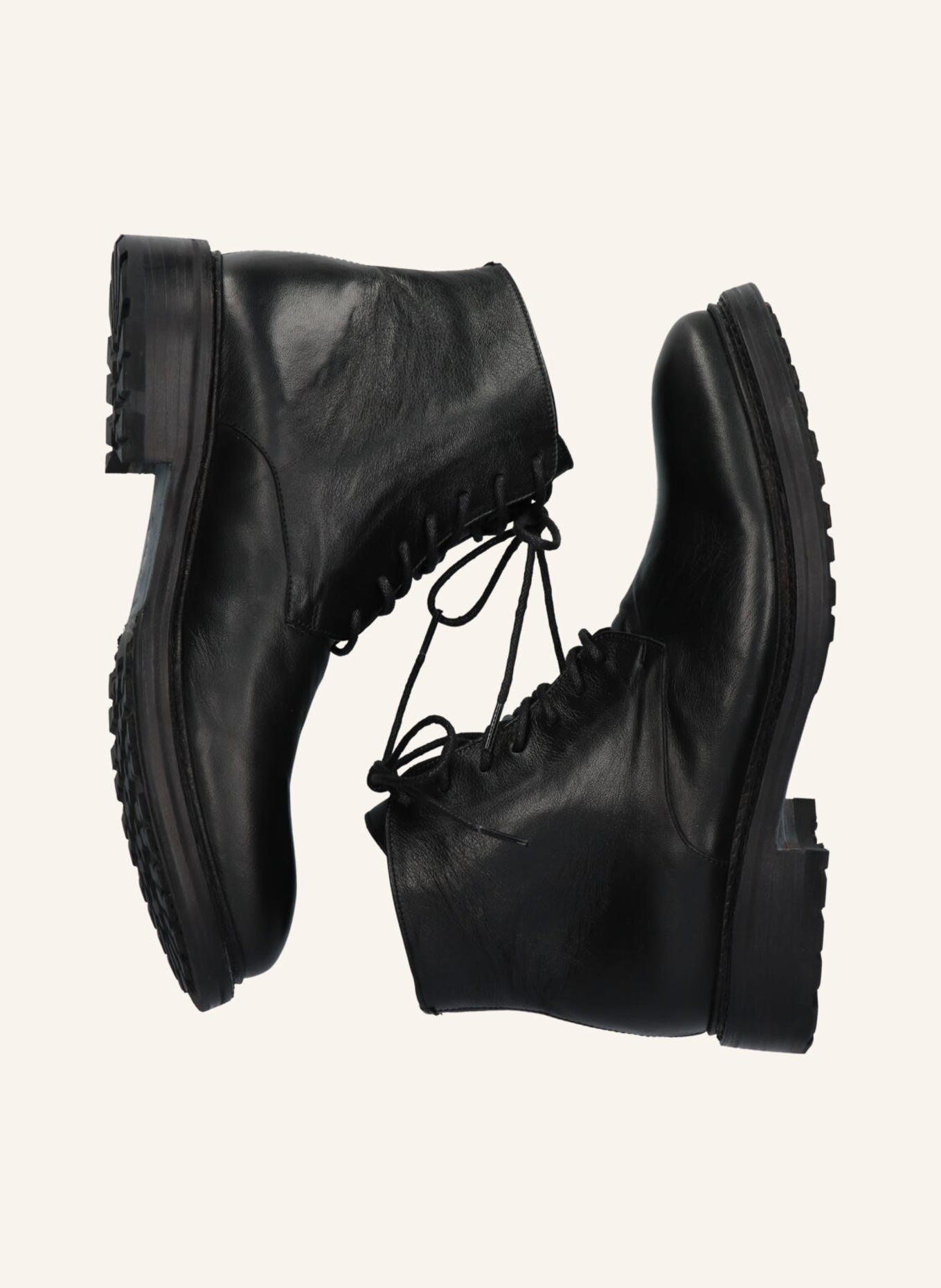 BLACKSTONE Schnürboots: SCHWARZ