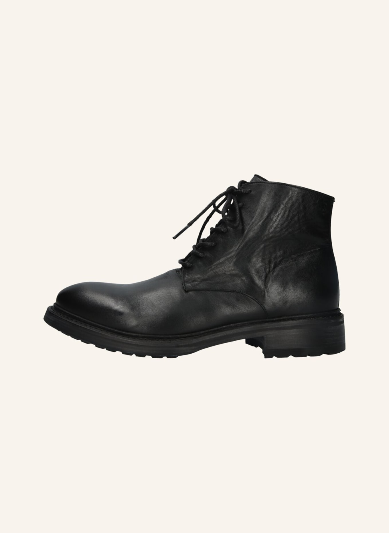 BLACKSTONE Schnürboots: SCHWARZ