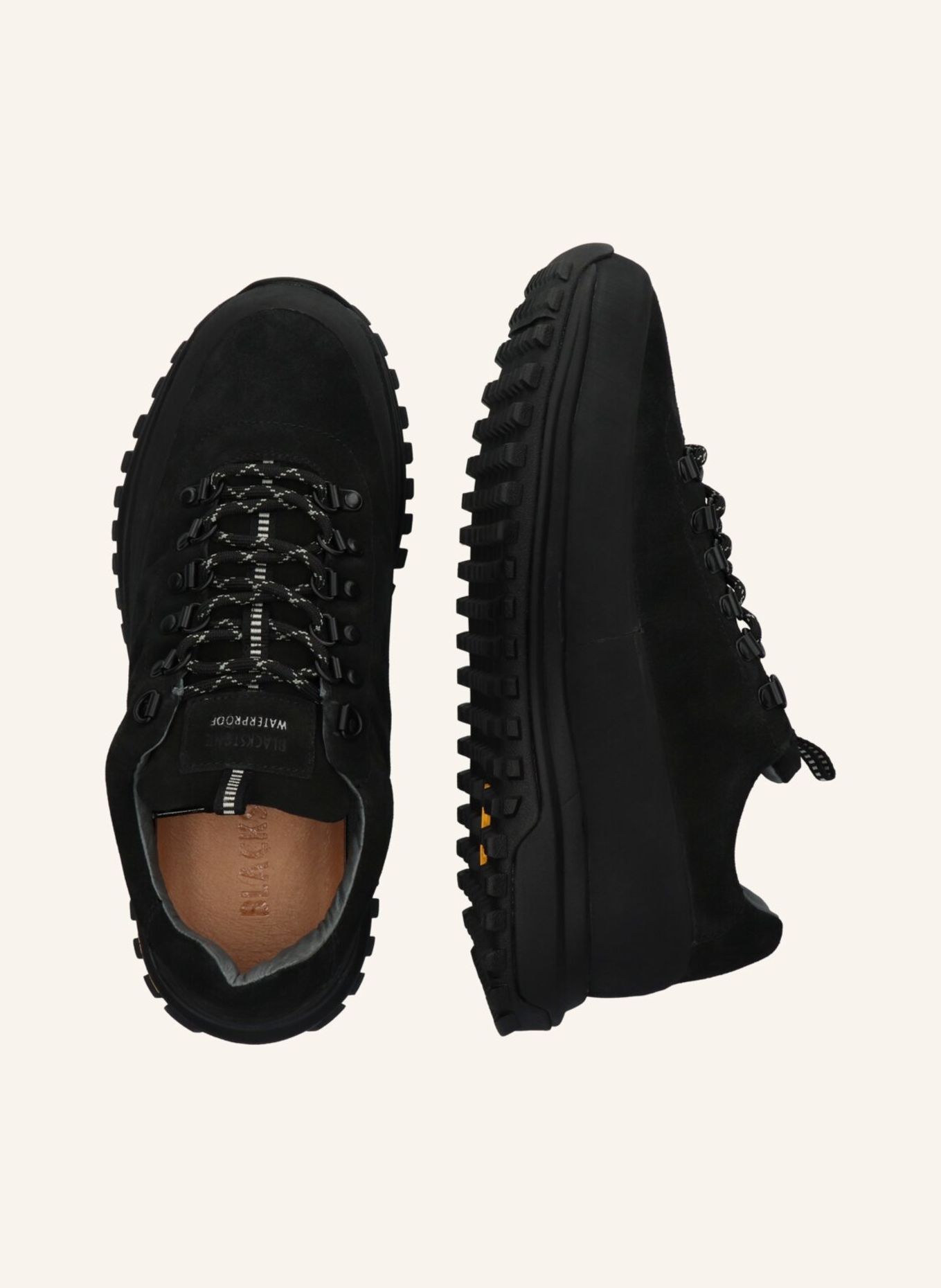 BLACKSTONE Schnürboots: SCHWARZ