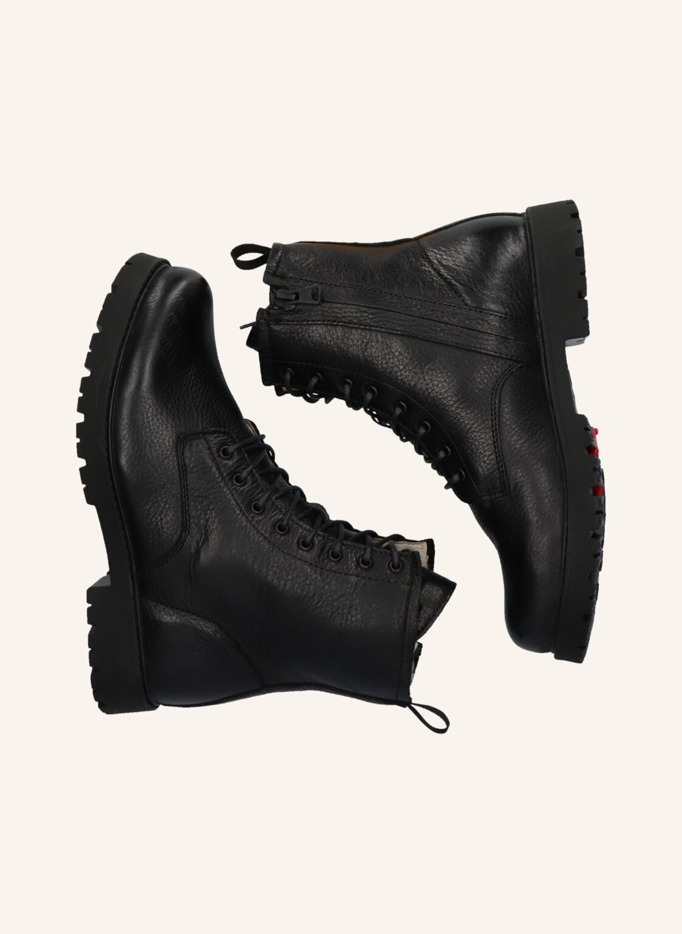 BLACKSTONE Schnürboots: SCHWARZ
