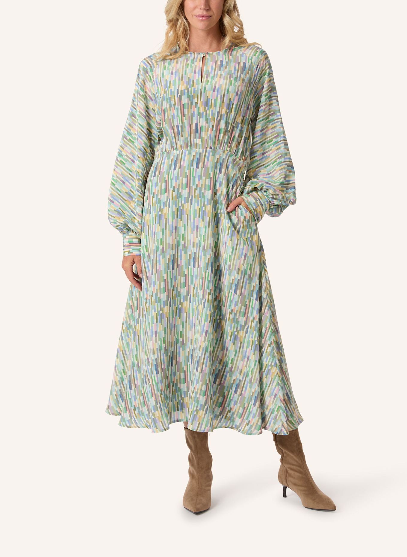 Malej Kleid: HELLBLAU/ MINT/ ECRU