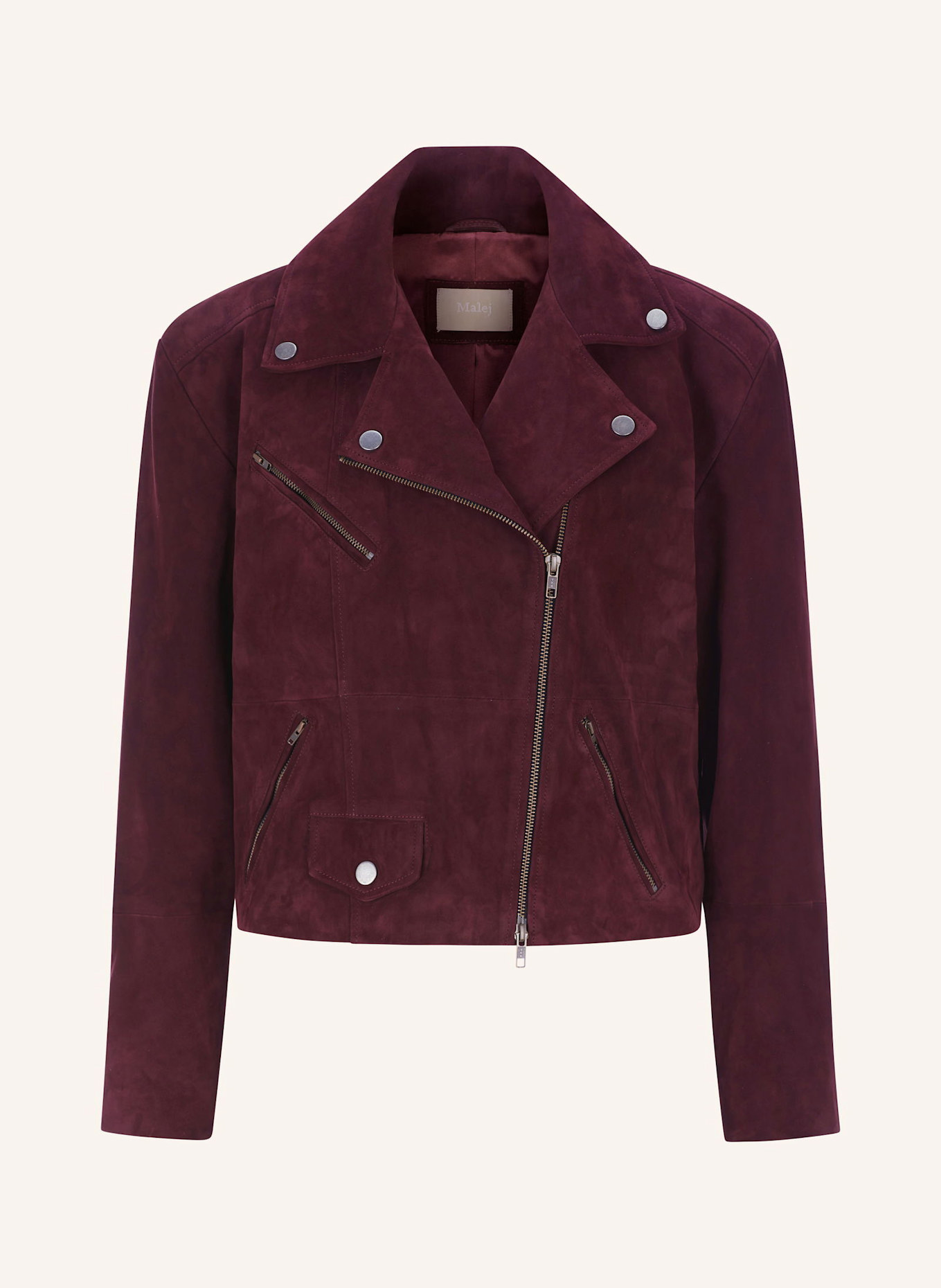 Malej Lederjacke: DUNKELROT