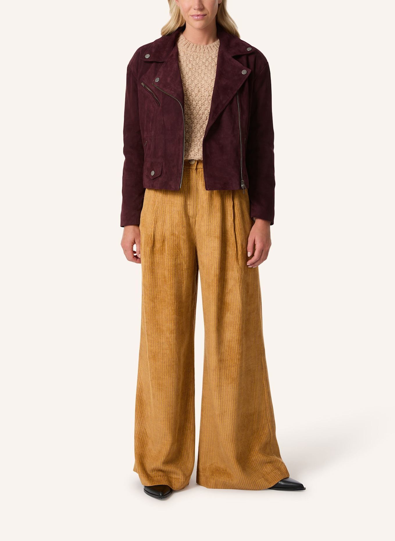 Malej Lederjacke: DUNKELROT