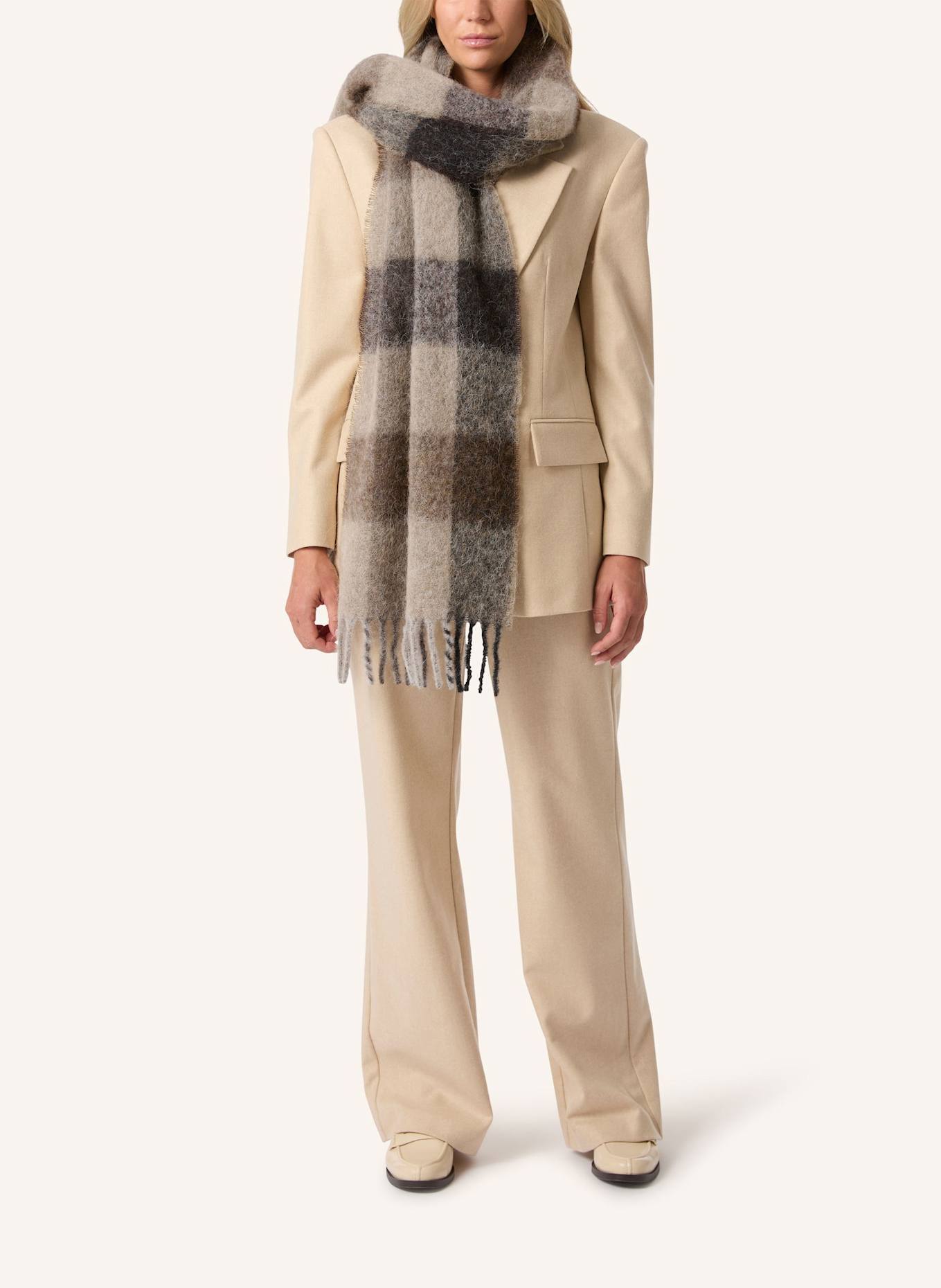 Malej Schal: BEIGE/ GRAU