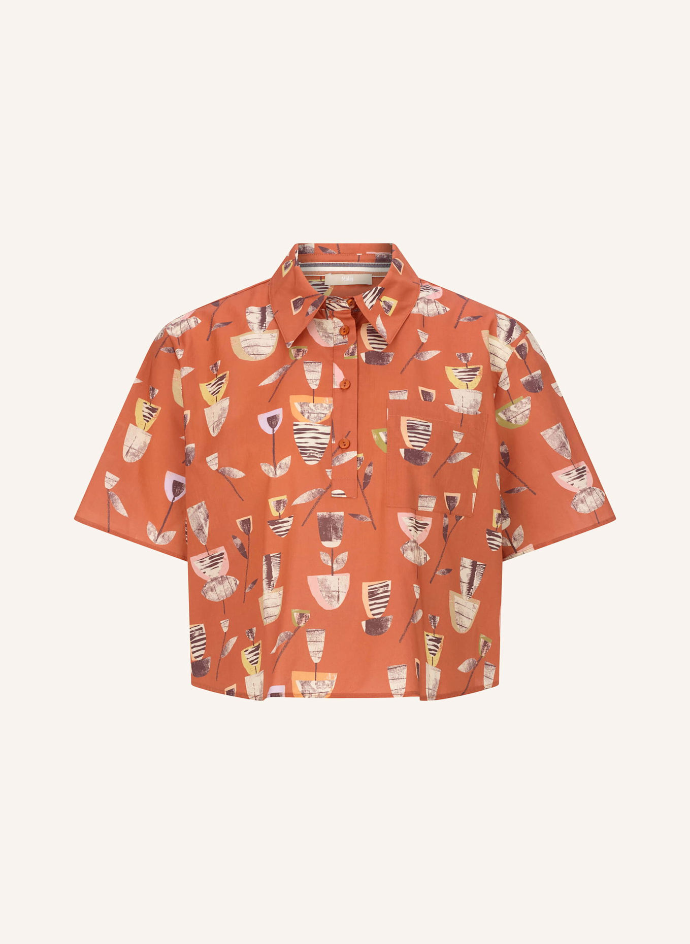 Malej Baumwollshirt TURIN: CAMEL