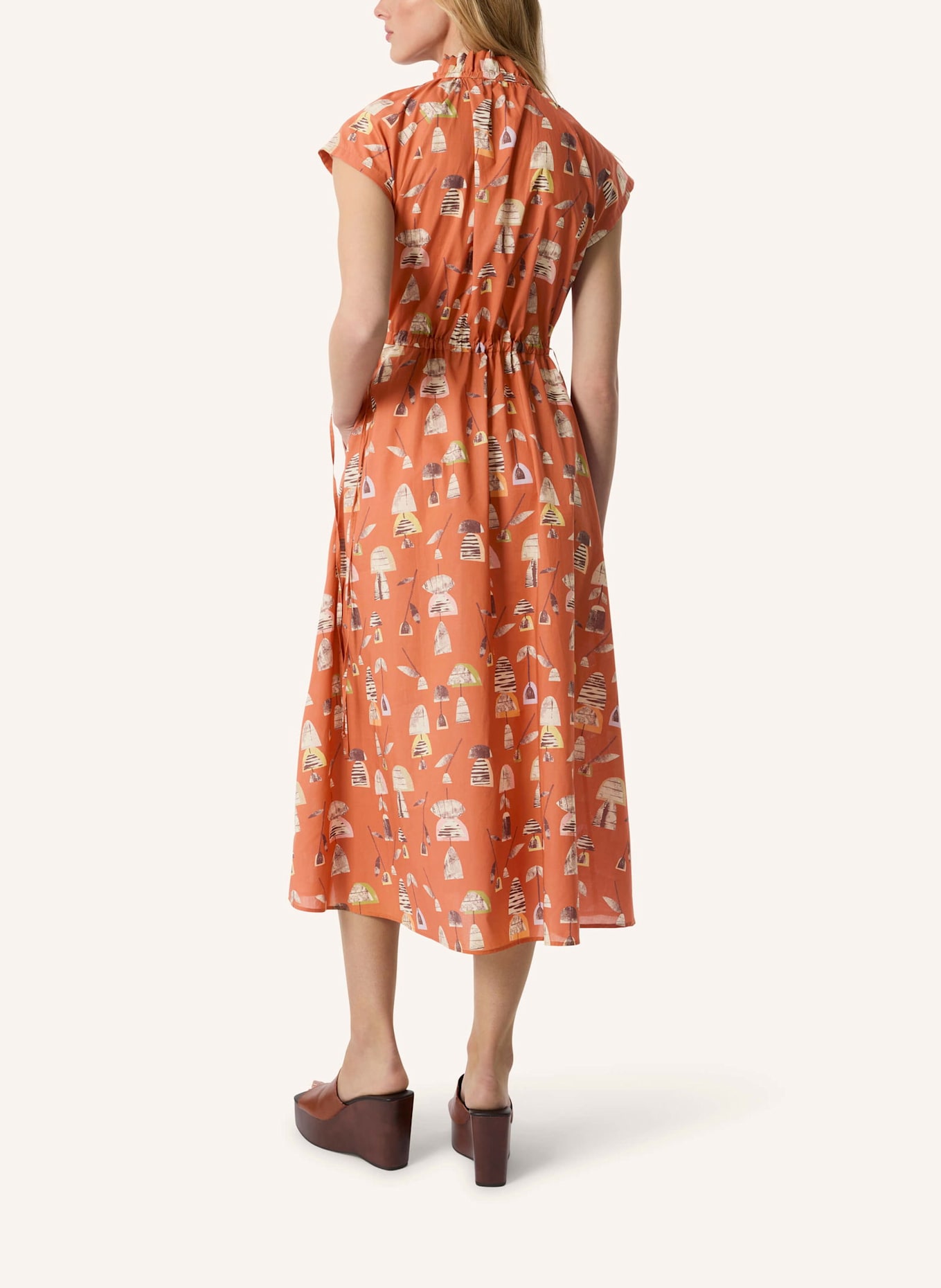 Malej Baumwollkleid GENOA: CAMEL