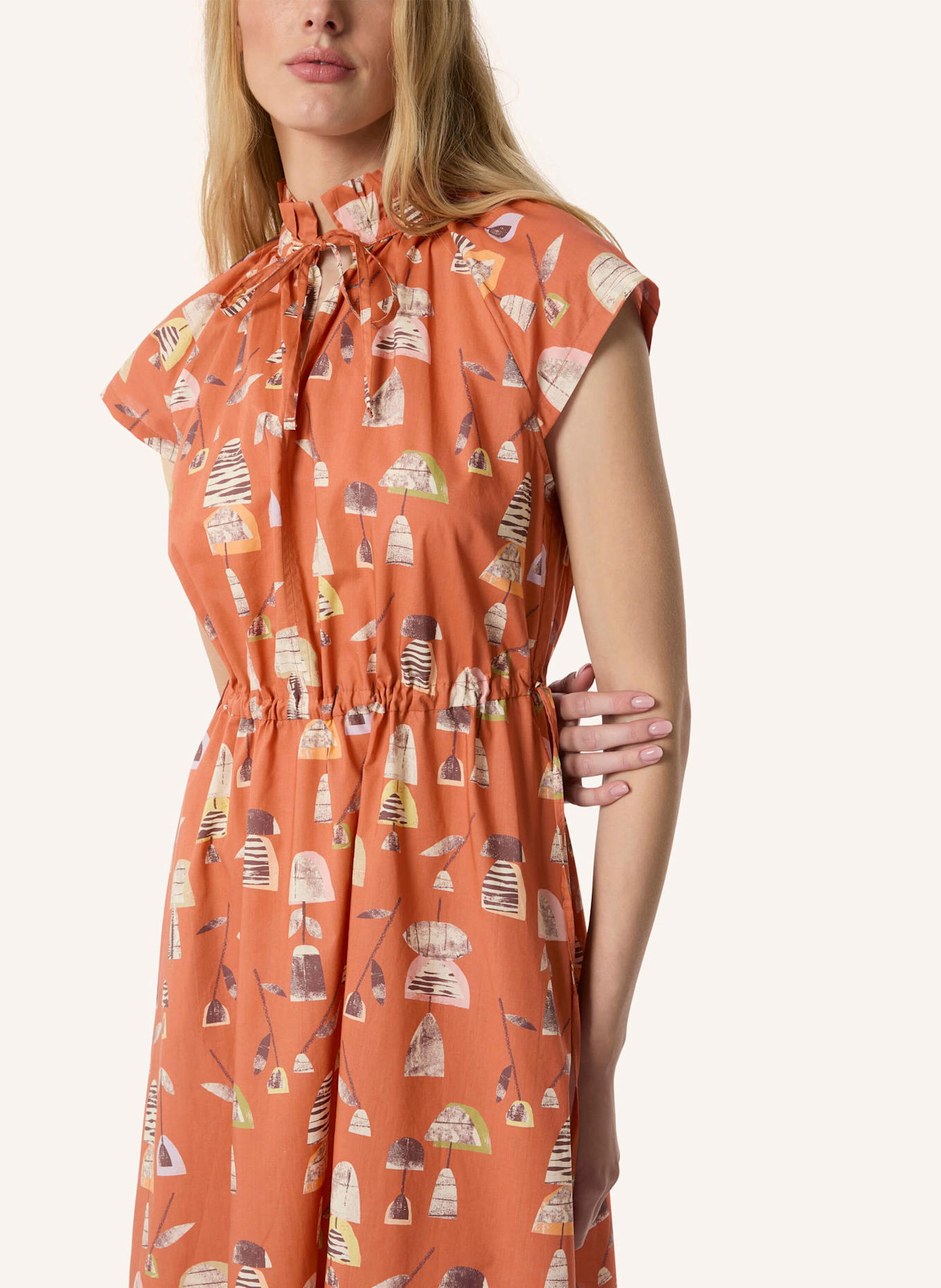 Malej Baumwollkleid GENOA: CAMEL