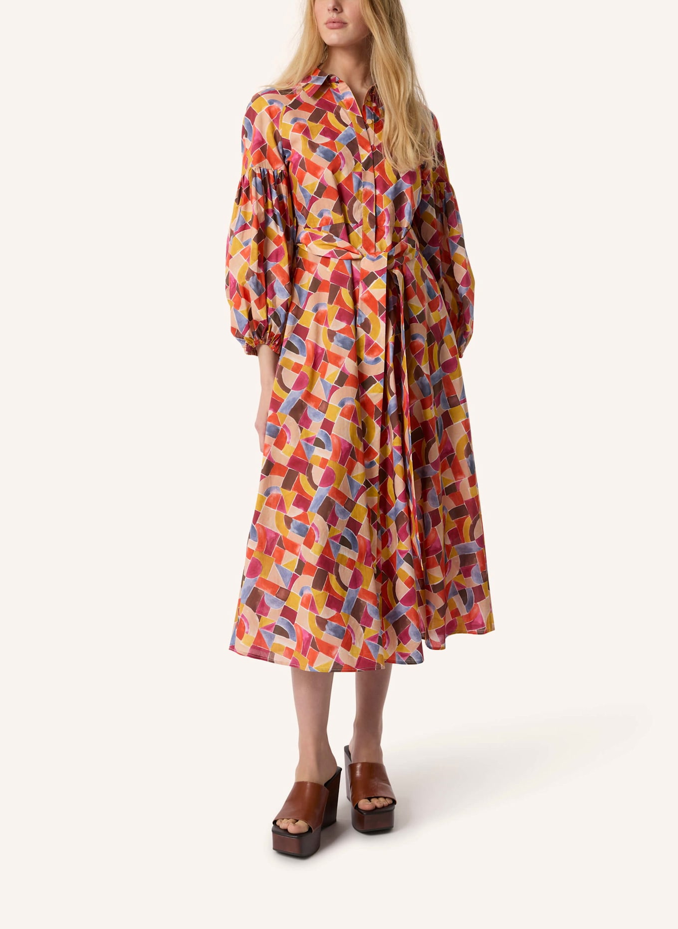 Malej Baumwollkleid: ROT