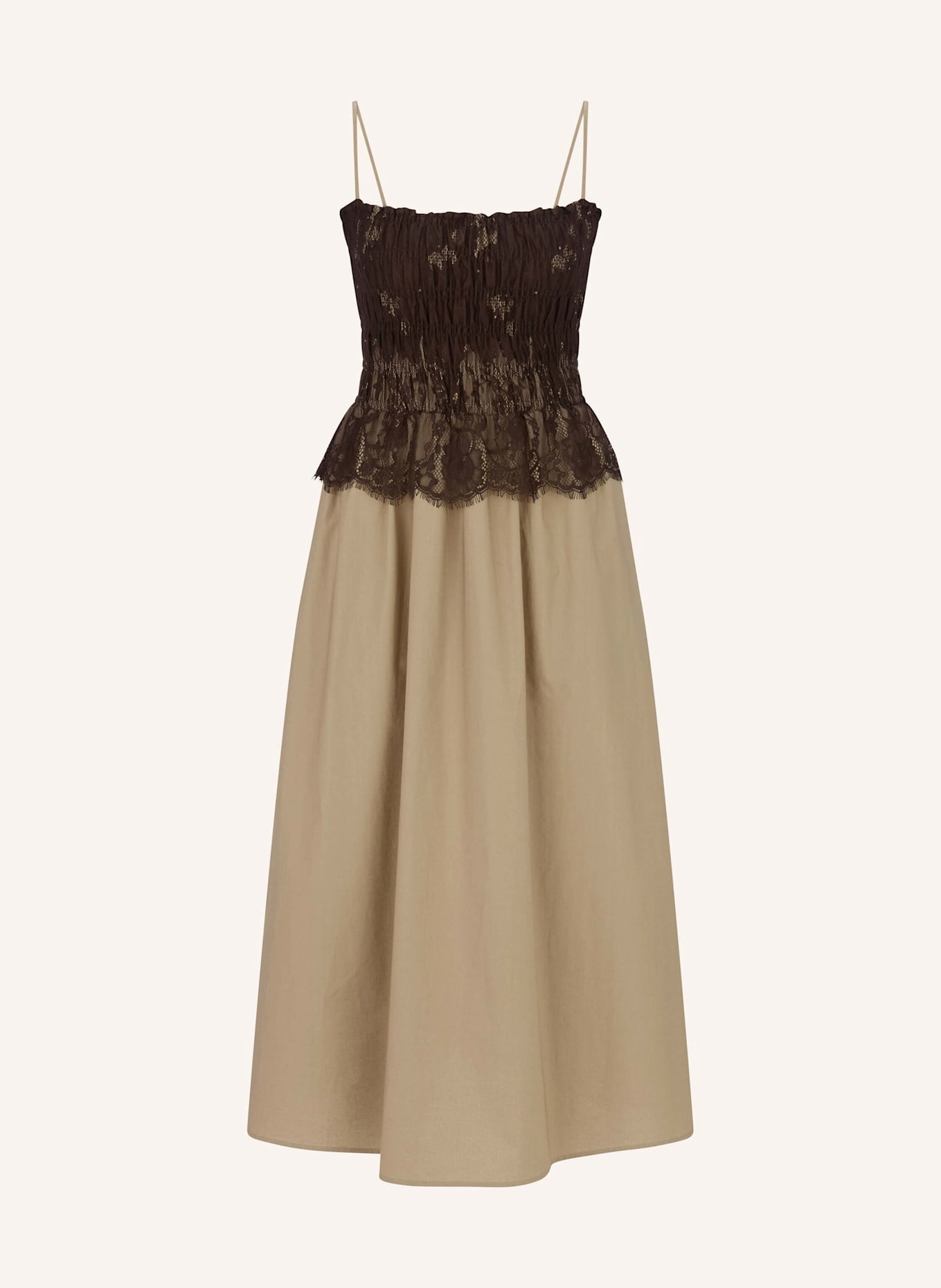 Malej Baumwollkleid AFRAGOLA: BEIGE