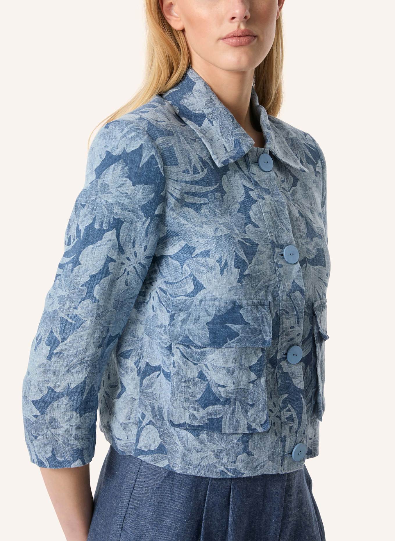 Malej Leinenjacke AMISOS: DUNKELBRAUN