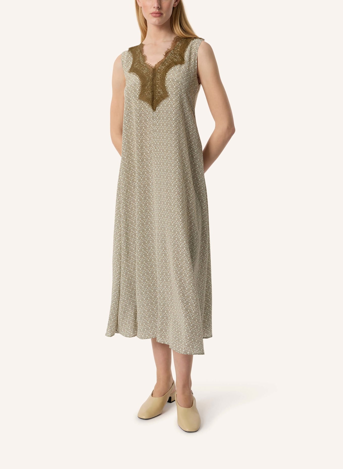 Malej Seidenkleid TIVOLI: BEIGE