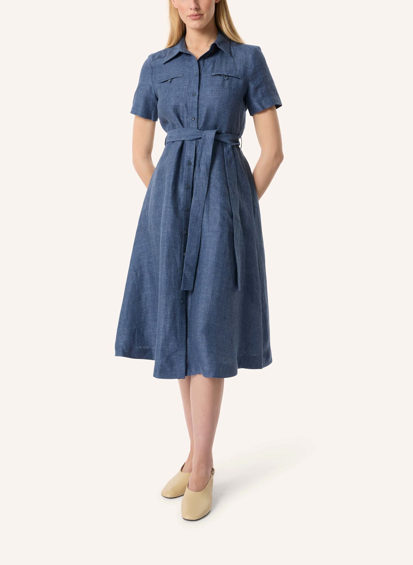 Malej Leinenkleid ACTIUM: DUNKELBLAU