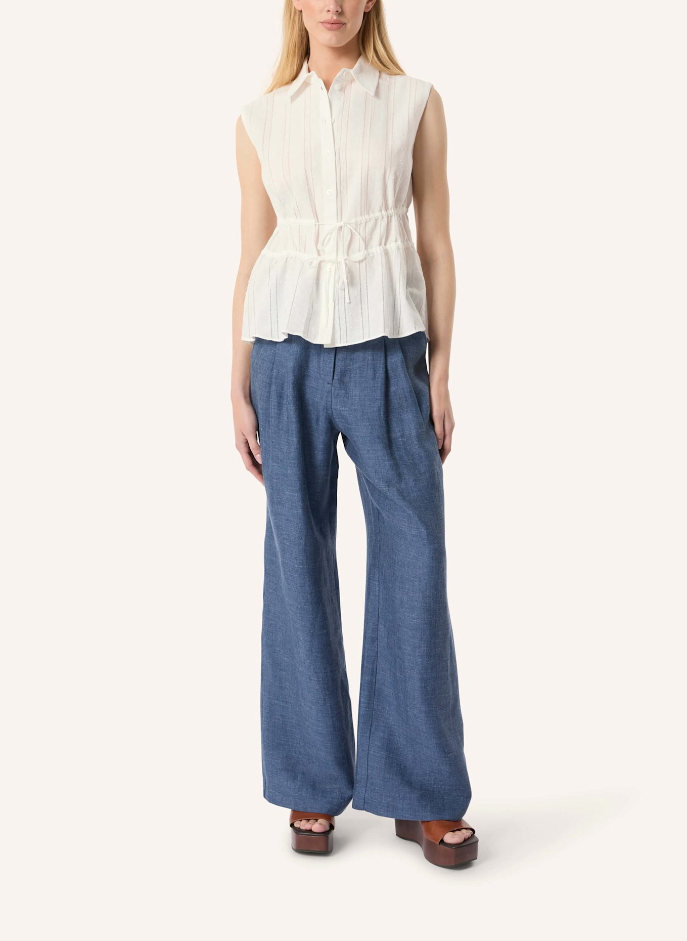 Malej Baumwollbluse TARANTO: WEISS