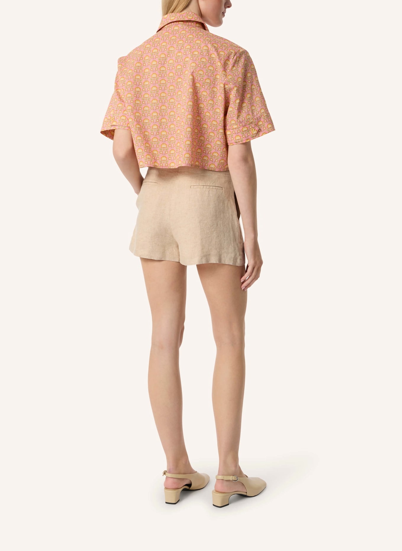 Malej Leinenshorts LATINA: BEIGE/ BRAUN