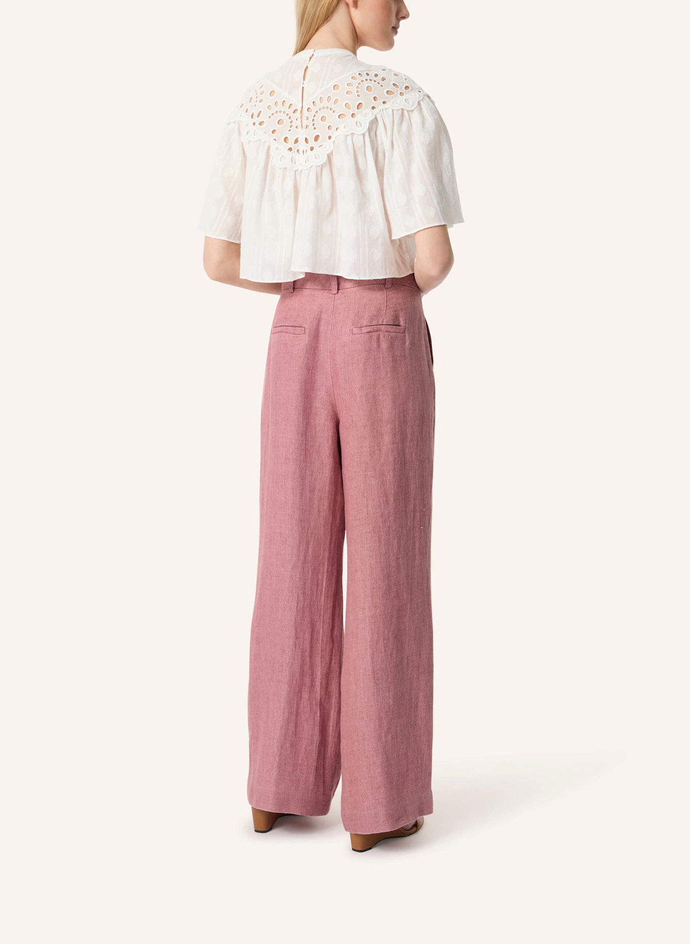 Malej Leinenhose CROTON: ROSÉ