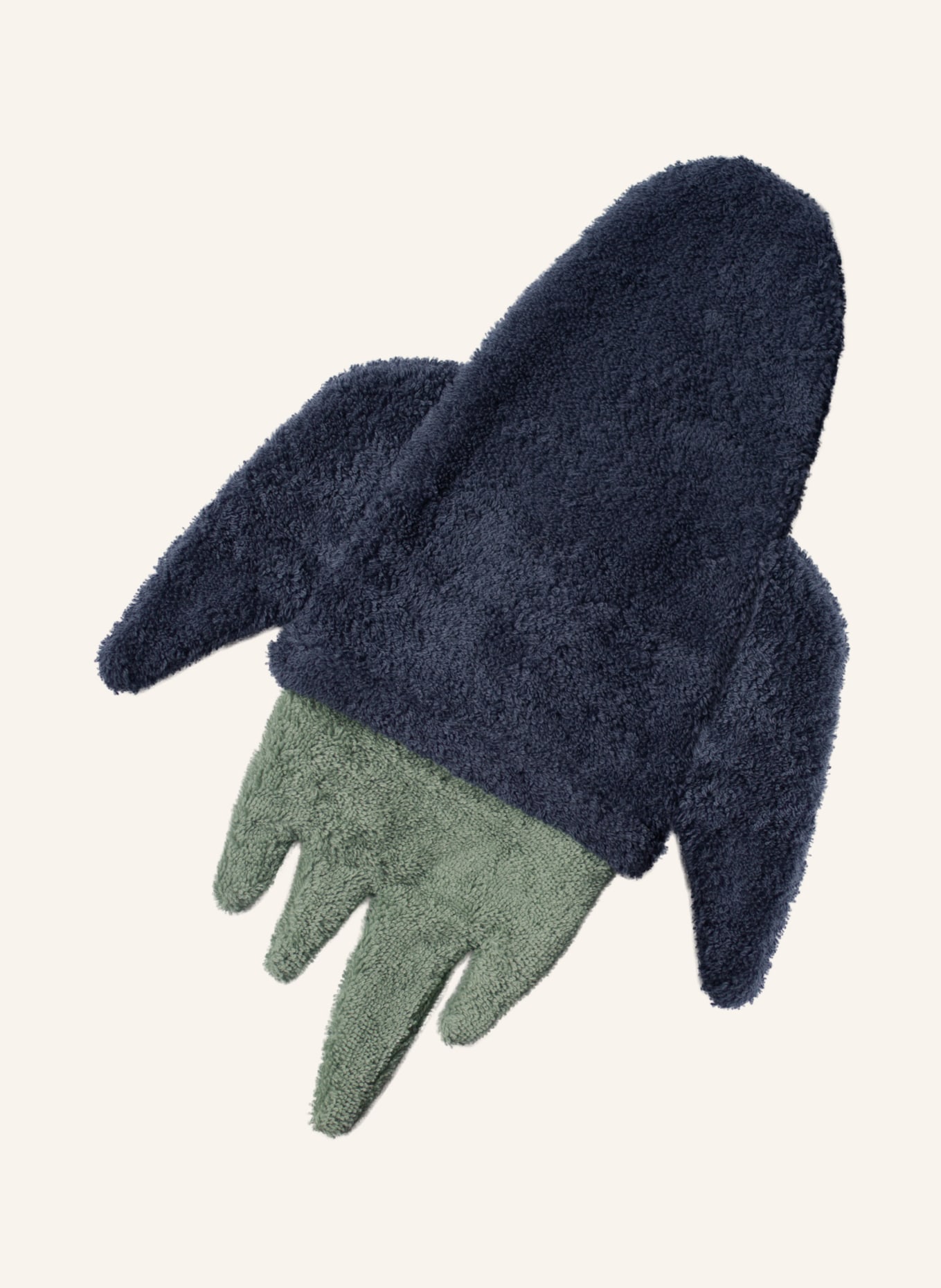 KATHA Covers Waschhandschuh RAKETE: BLAU