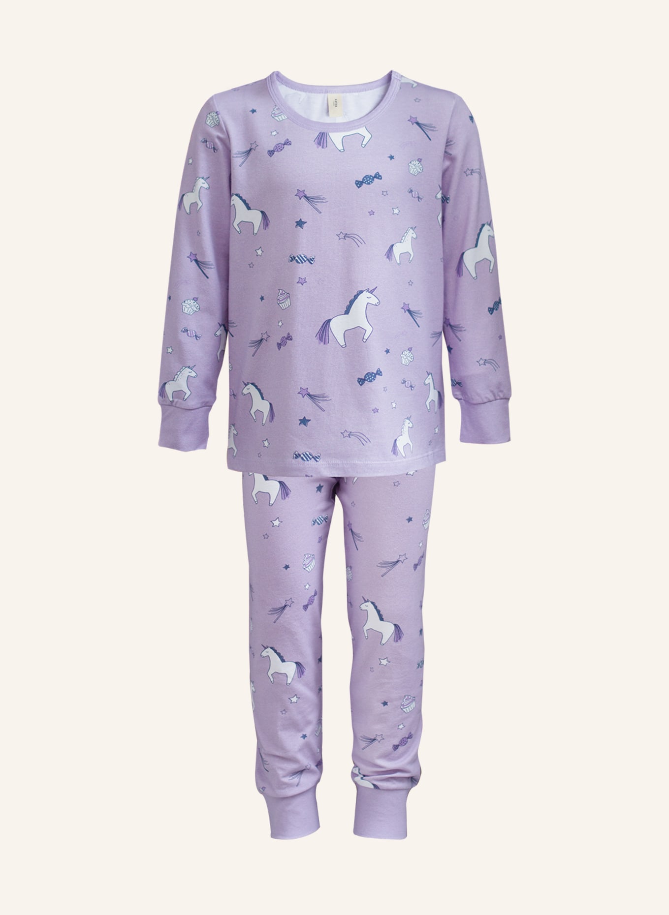KATHA Covers Schlafanzug EINHORN, Farbe: LILA (Bild 1)
