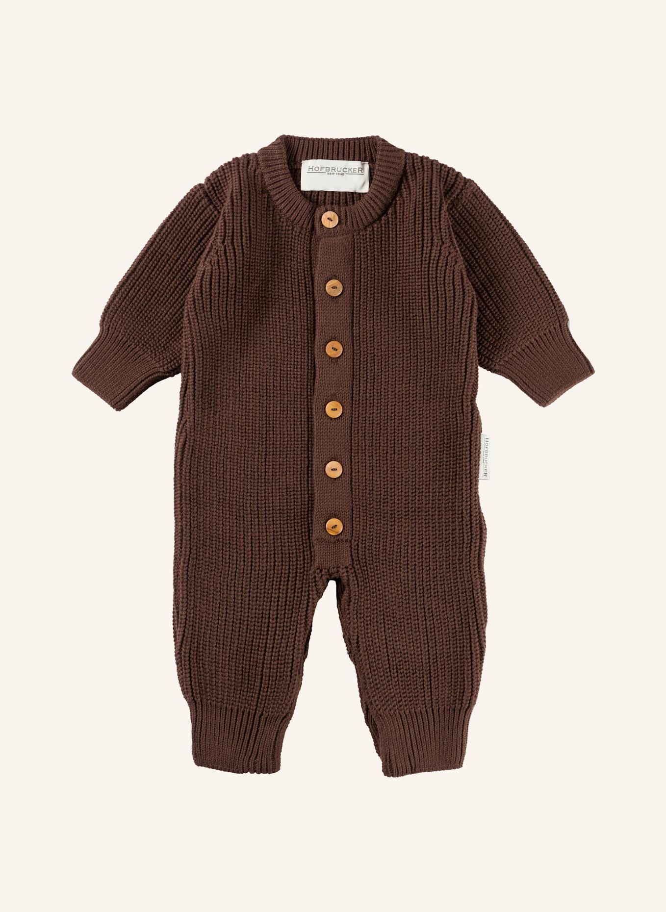 Hofbrucker Strick-Overall LEO: BRAUN