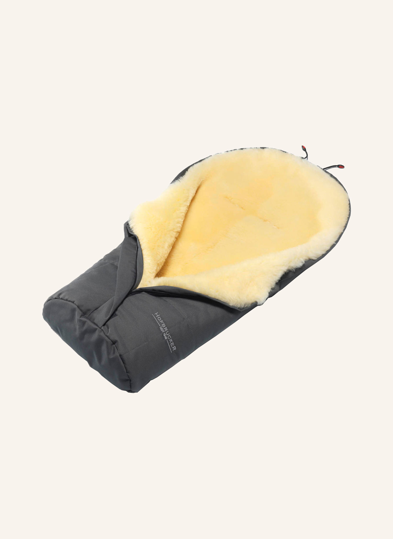 Hofbrucker Fußsack aus Lammfell ESKIMO: GRAU