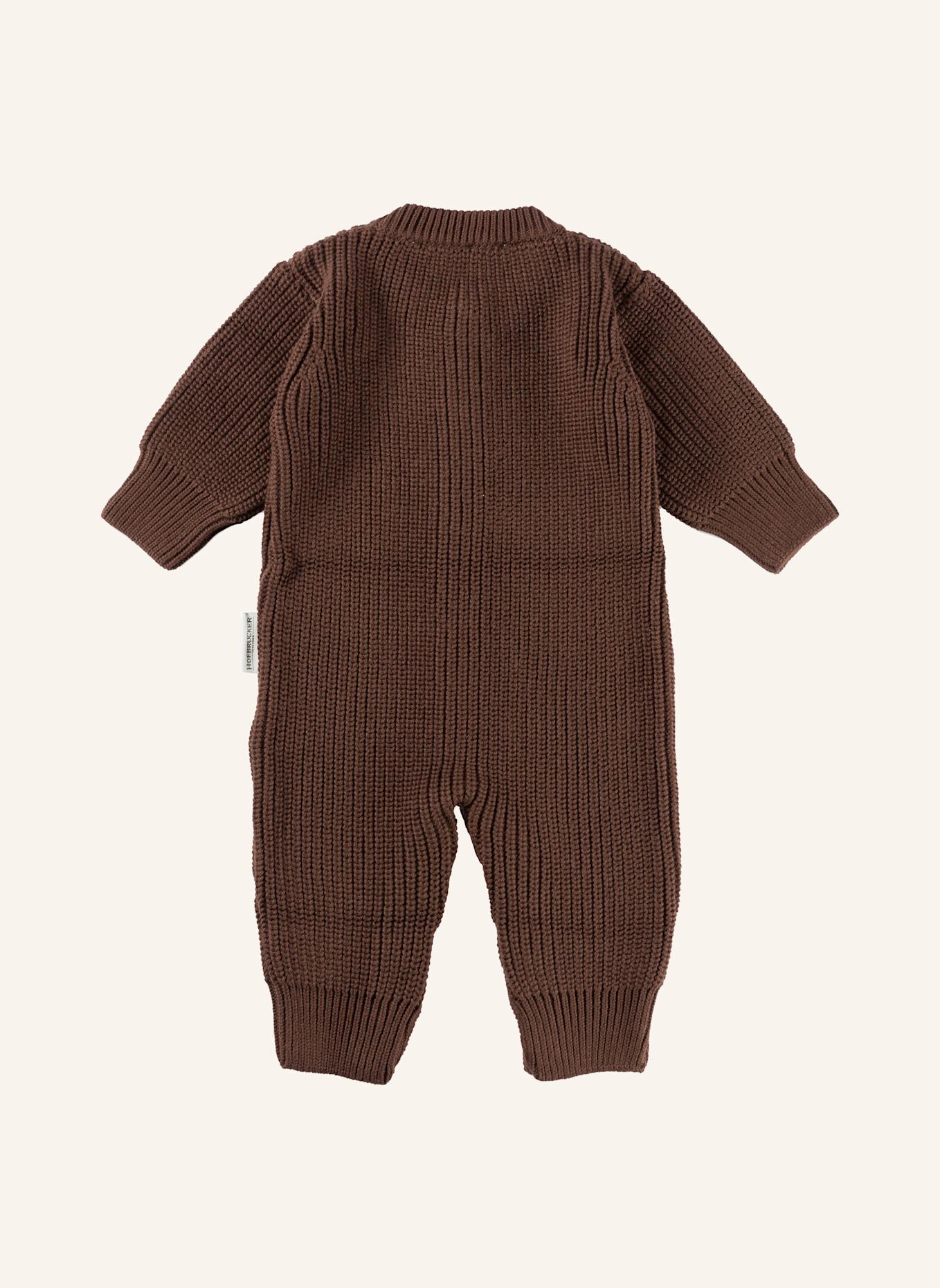 Hofbrucker Strick-Overall LEO: BRAUN