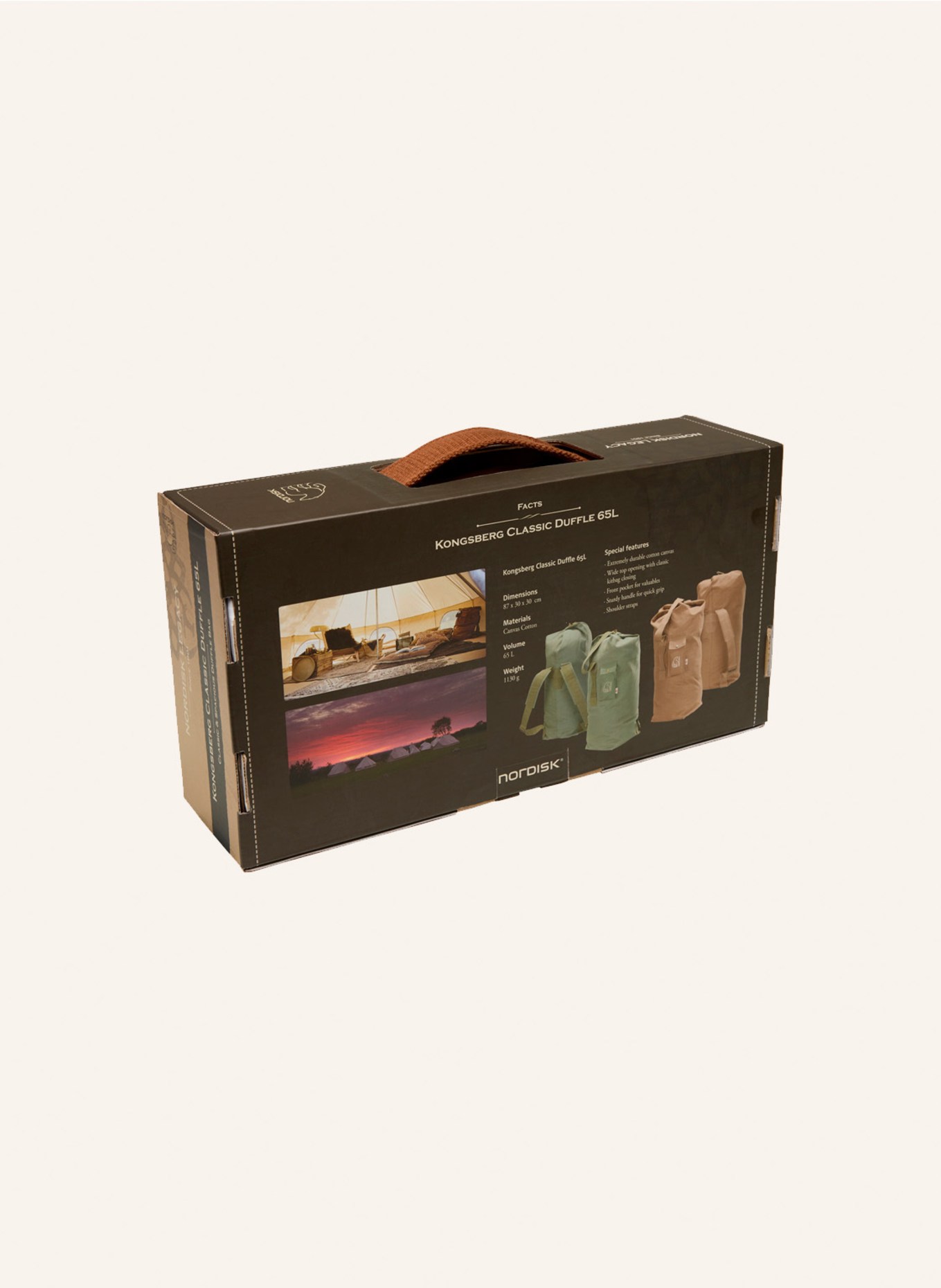 NORDISK Rucksack KONGSBERG 65 DUFFEL: BRAUN
