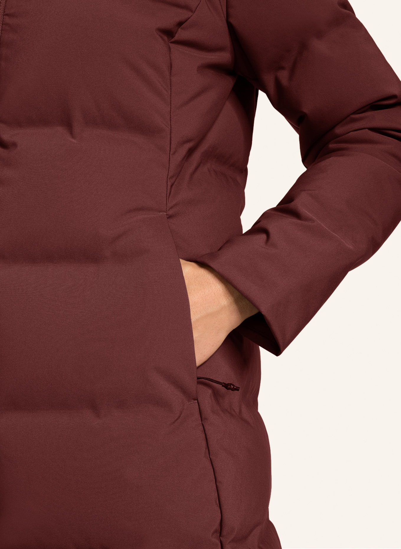 NORDISK Daunenmantel AUKEA: DUNKELROT