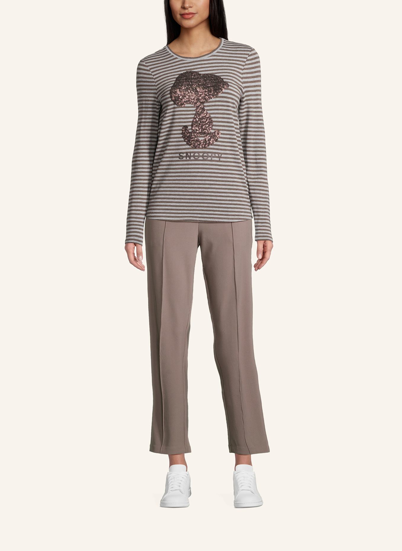 Princess GOES HOLLYWOOD Longsleeve mit Pailletten: GRAU/ BRAUN