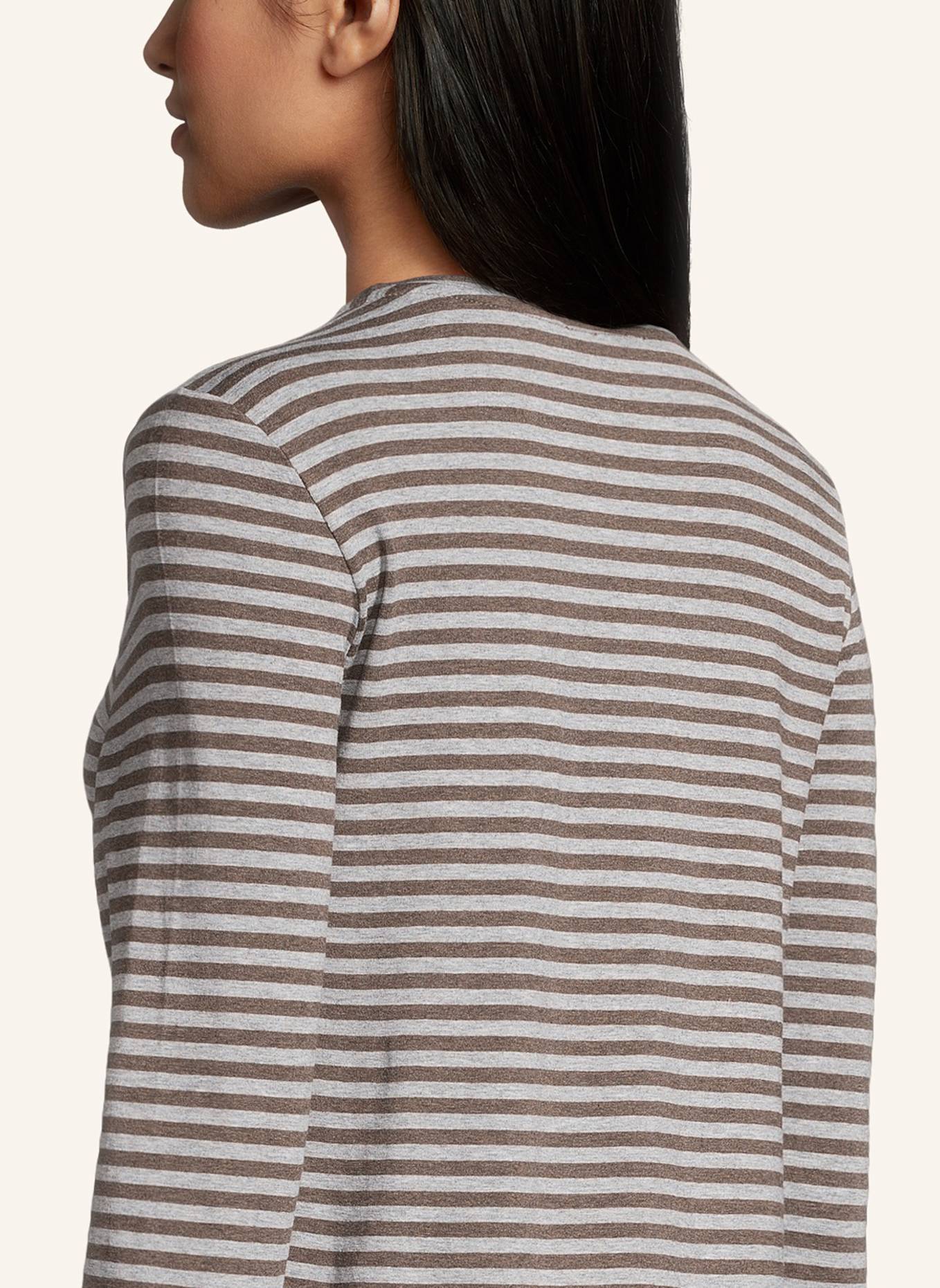 Princess GOES HOLLYWOOD Longsleeve mit Pailletten: GRAU/ BRAUN