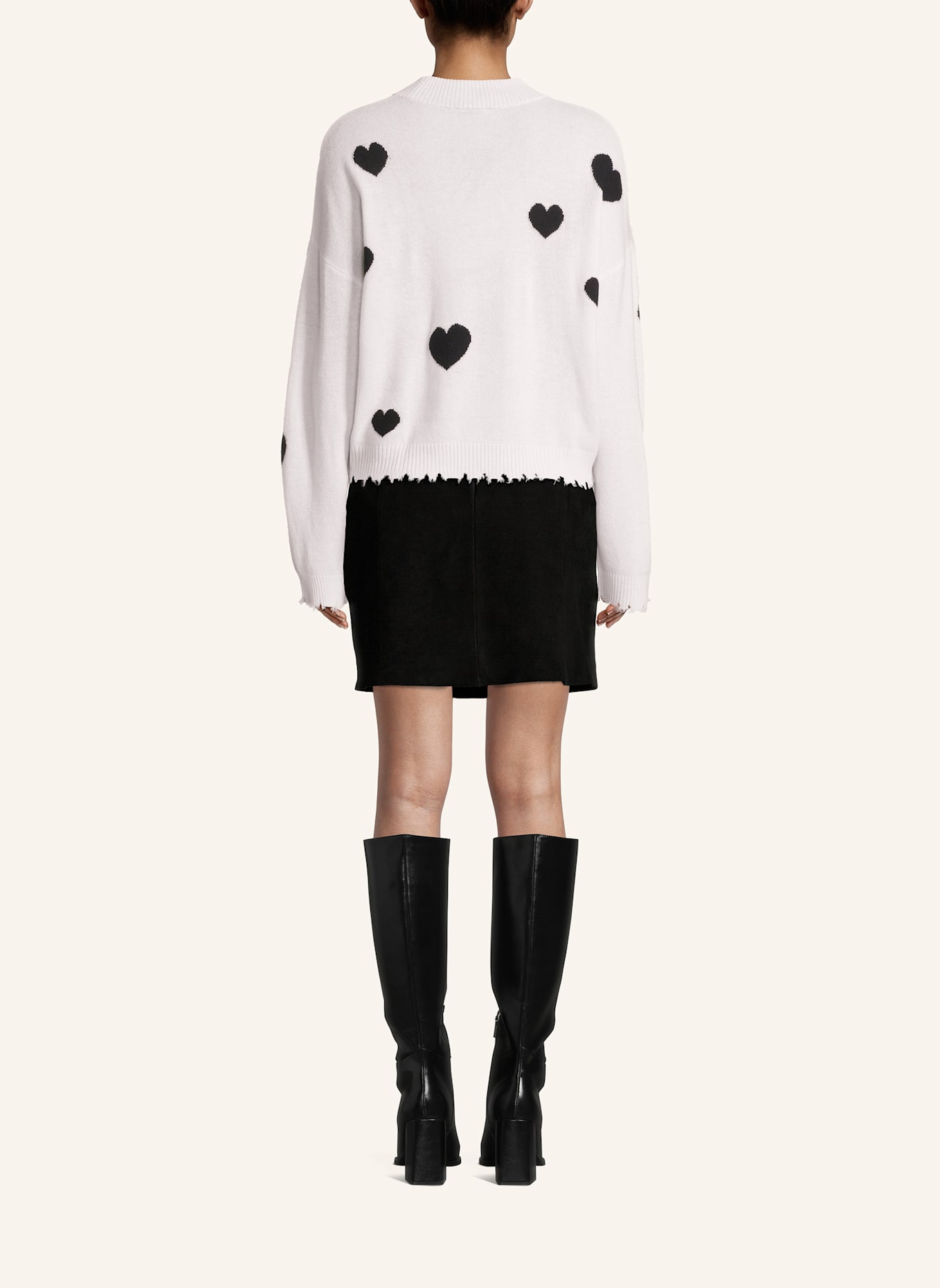 Princess GOES HOLLYWOOD Pullover mit Schmucksteinen und Cashmere: WEISS