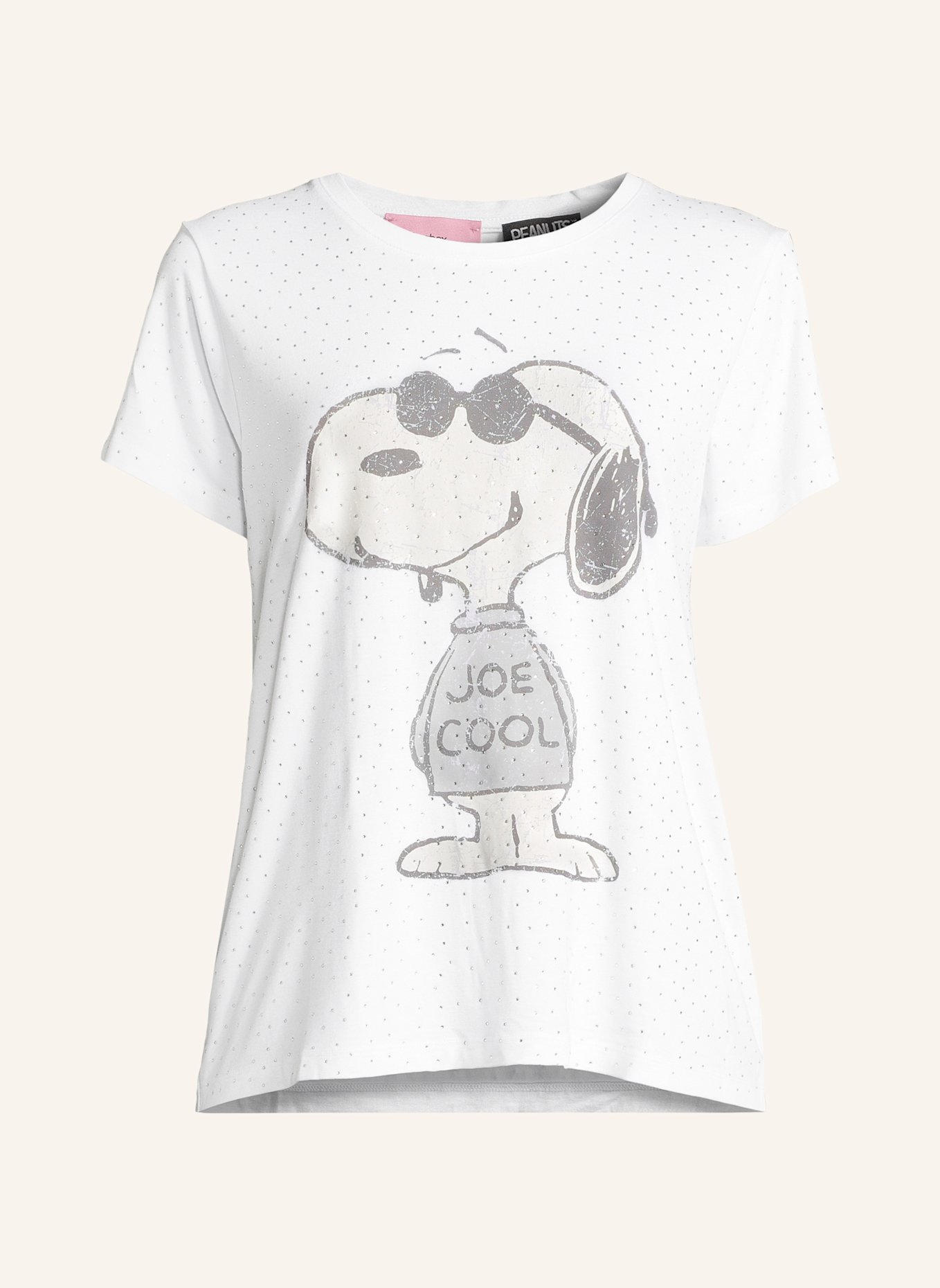 FrogBox T-Shirt mit Schmucksteinen: WEISS