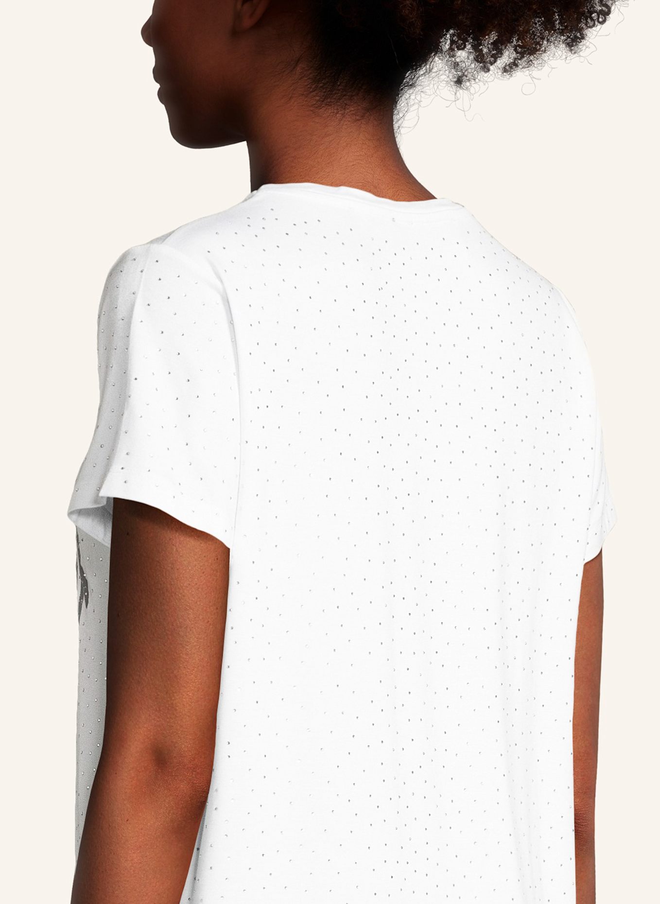 FrogBox T-Shirt mit Schmucksteinen: WEISS